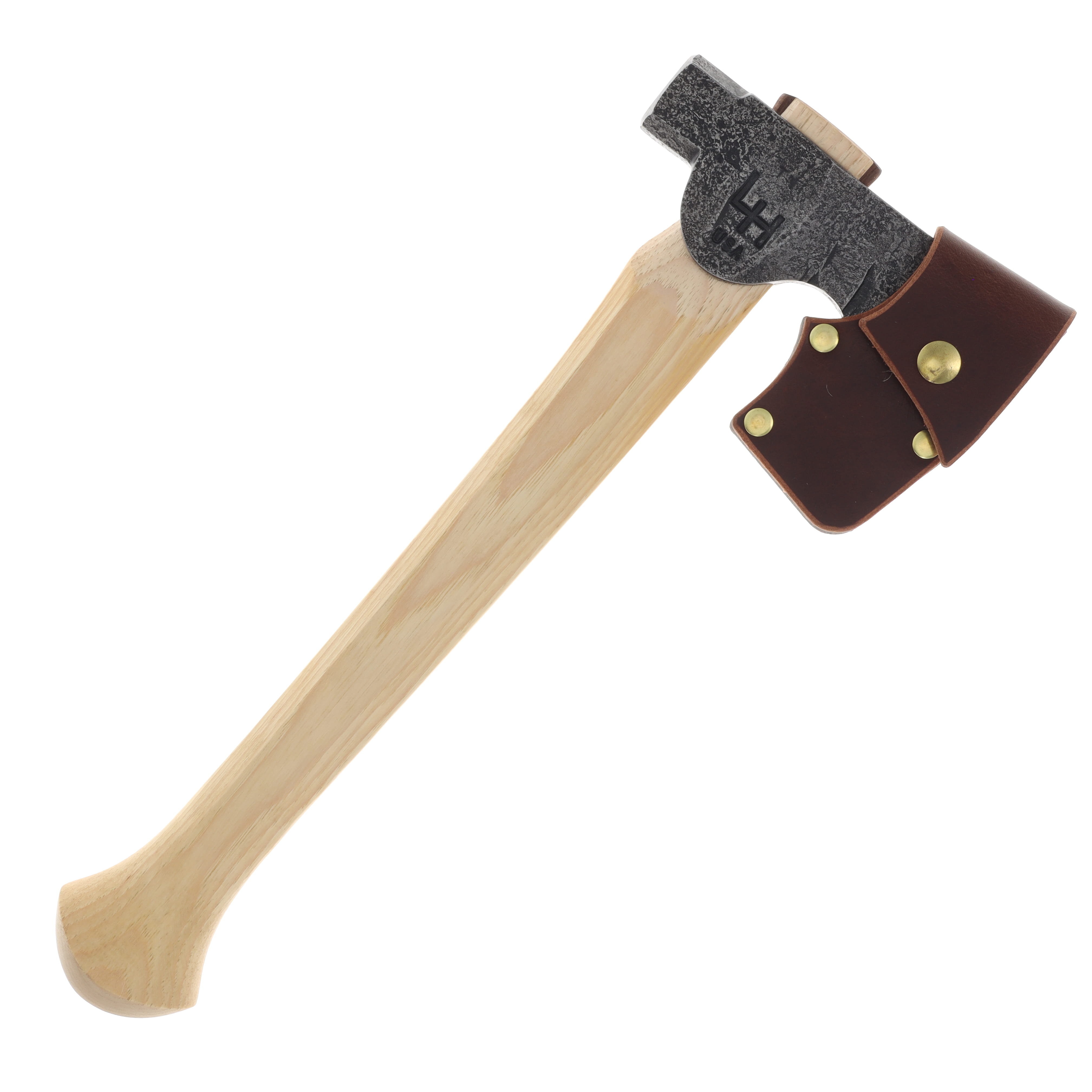 Hoffman Blacksmithing Mountaineer Bushcraft Axe 15.5" Octagonal Handle Standard End HOFMTOS View 4