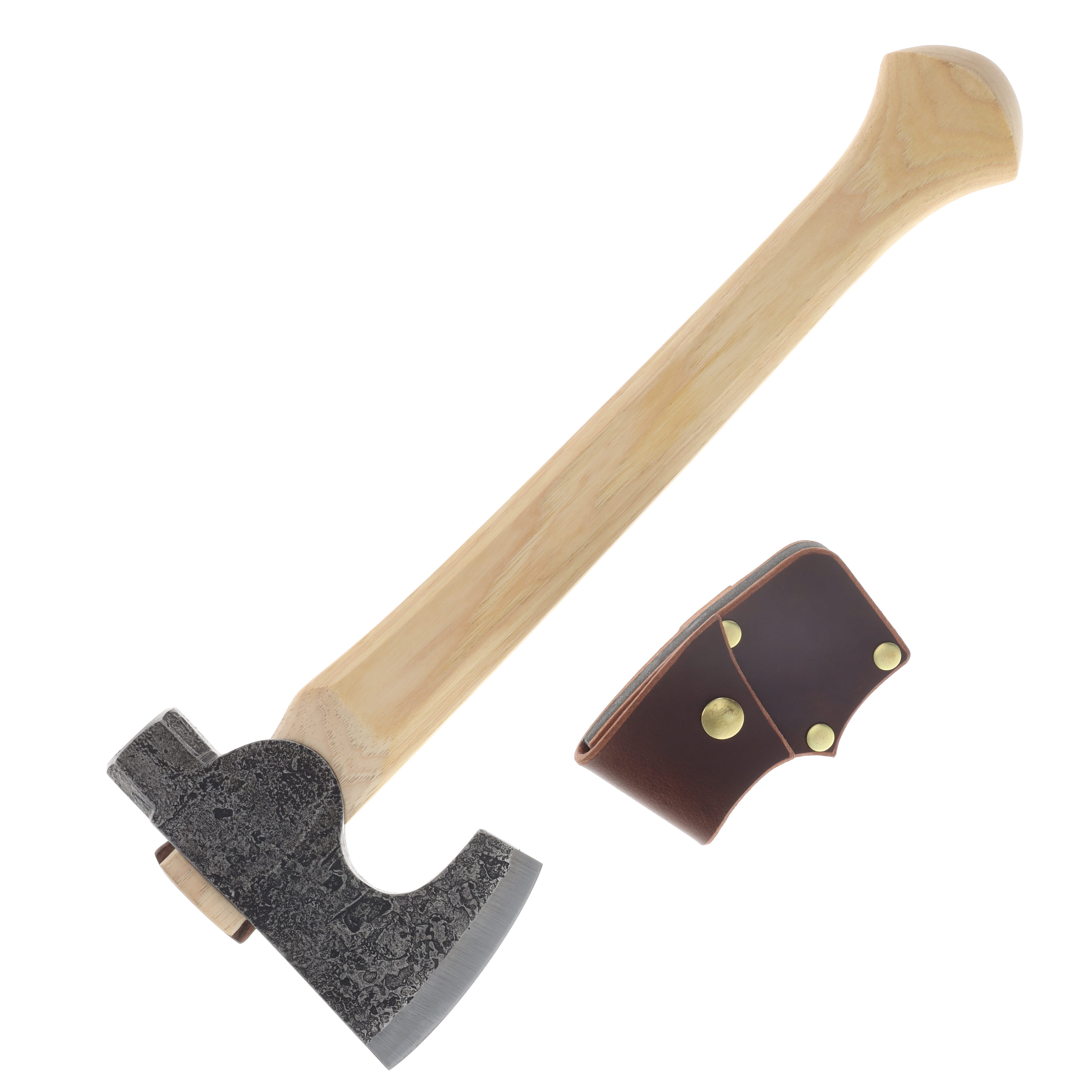 Hoffman Blacksmithing Mountaineer Bushcraft Axe 15.5" Octagonal Handle Standard End HOFMTOS View 1