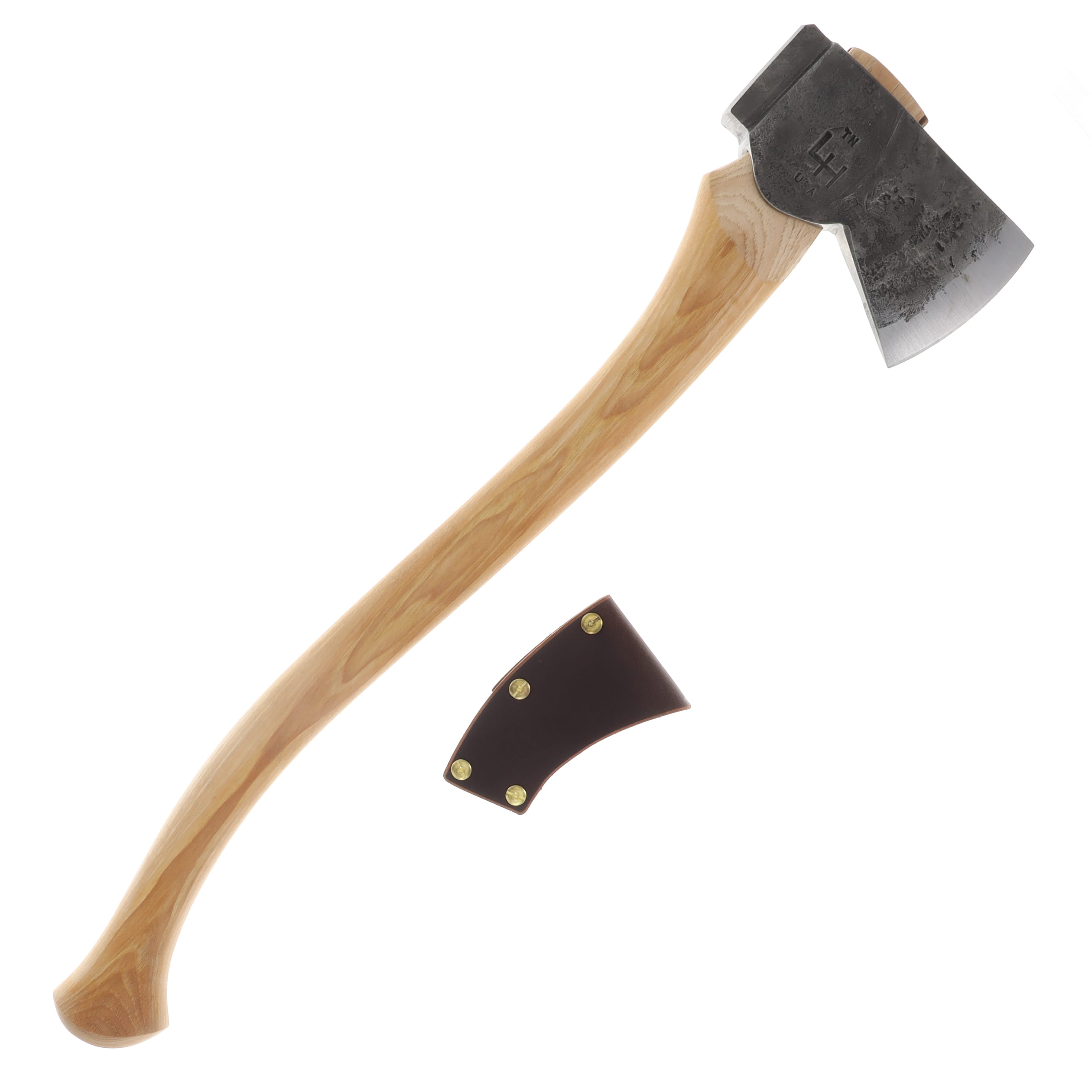 Hoffman Blacksmithing 2.25lb Camp Axe 24" Oval Handle Bulb End HOFCAOB View 2