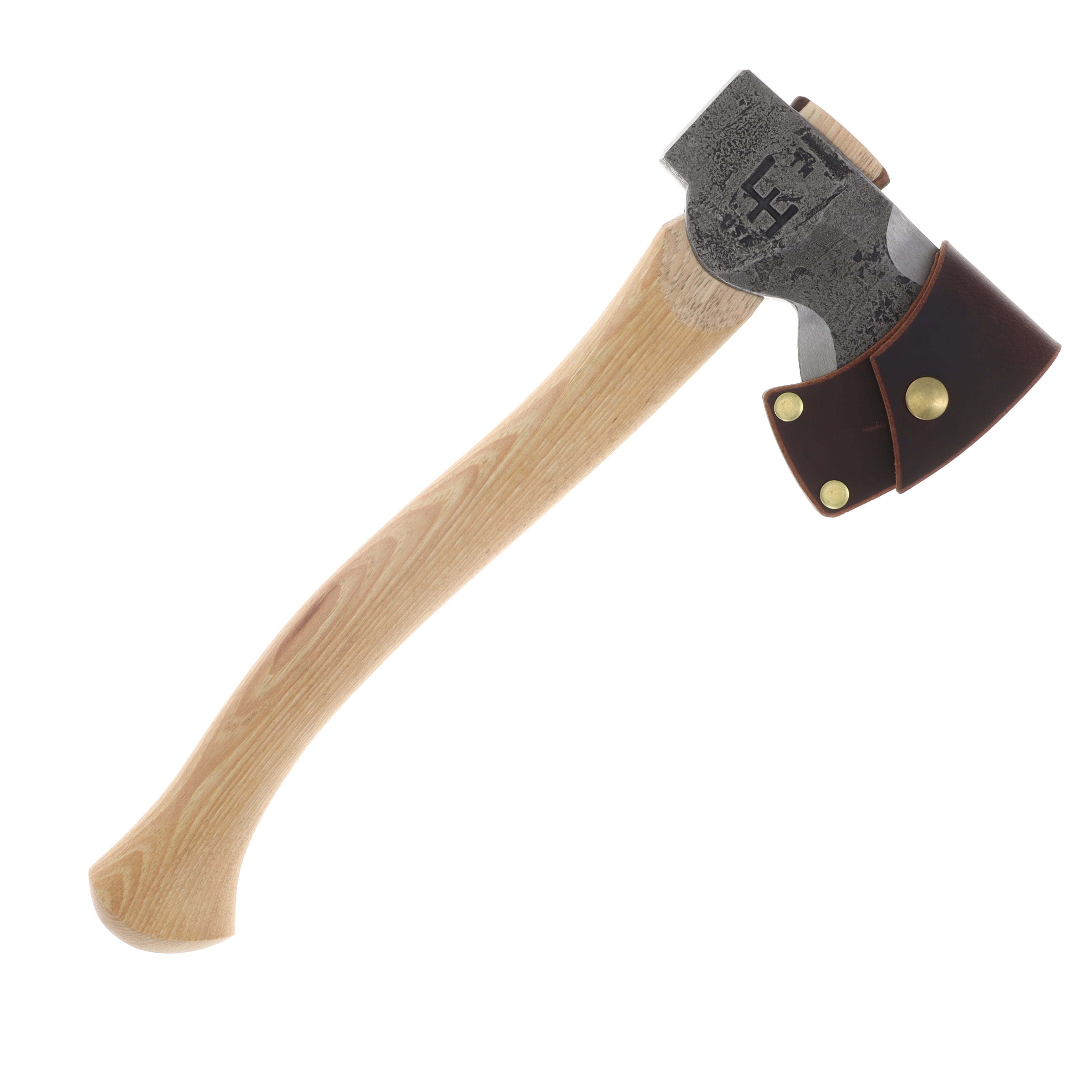 Hoffman Blacksmithing Mountains to Sea Axe 15" Oval Handle Bulb End with Bevels HOFMSAOBB View 3