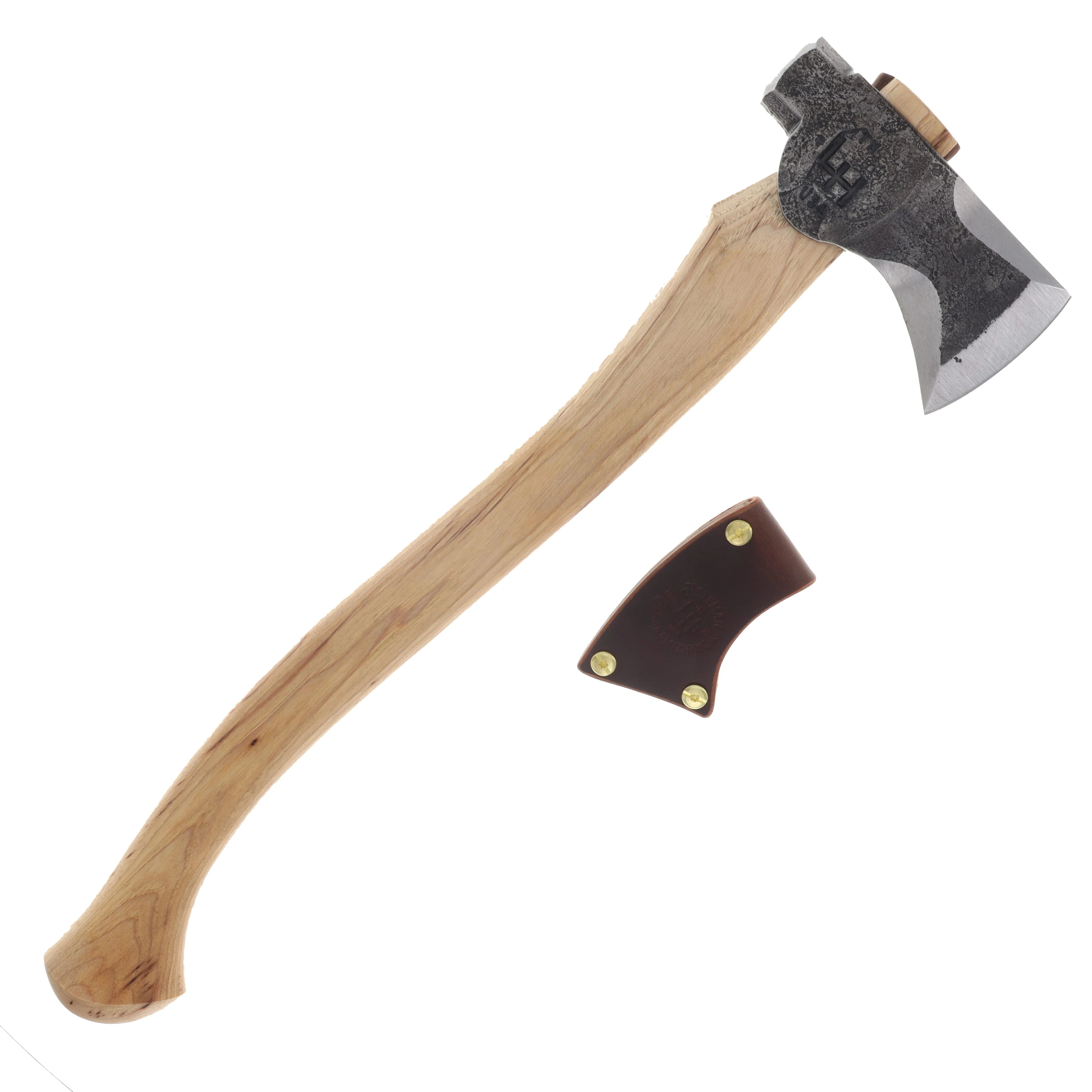 Hoffman Blacksmithing Trapper Hatchet 19" Oval Handle Bulb End HOFTH19OB View 2