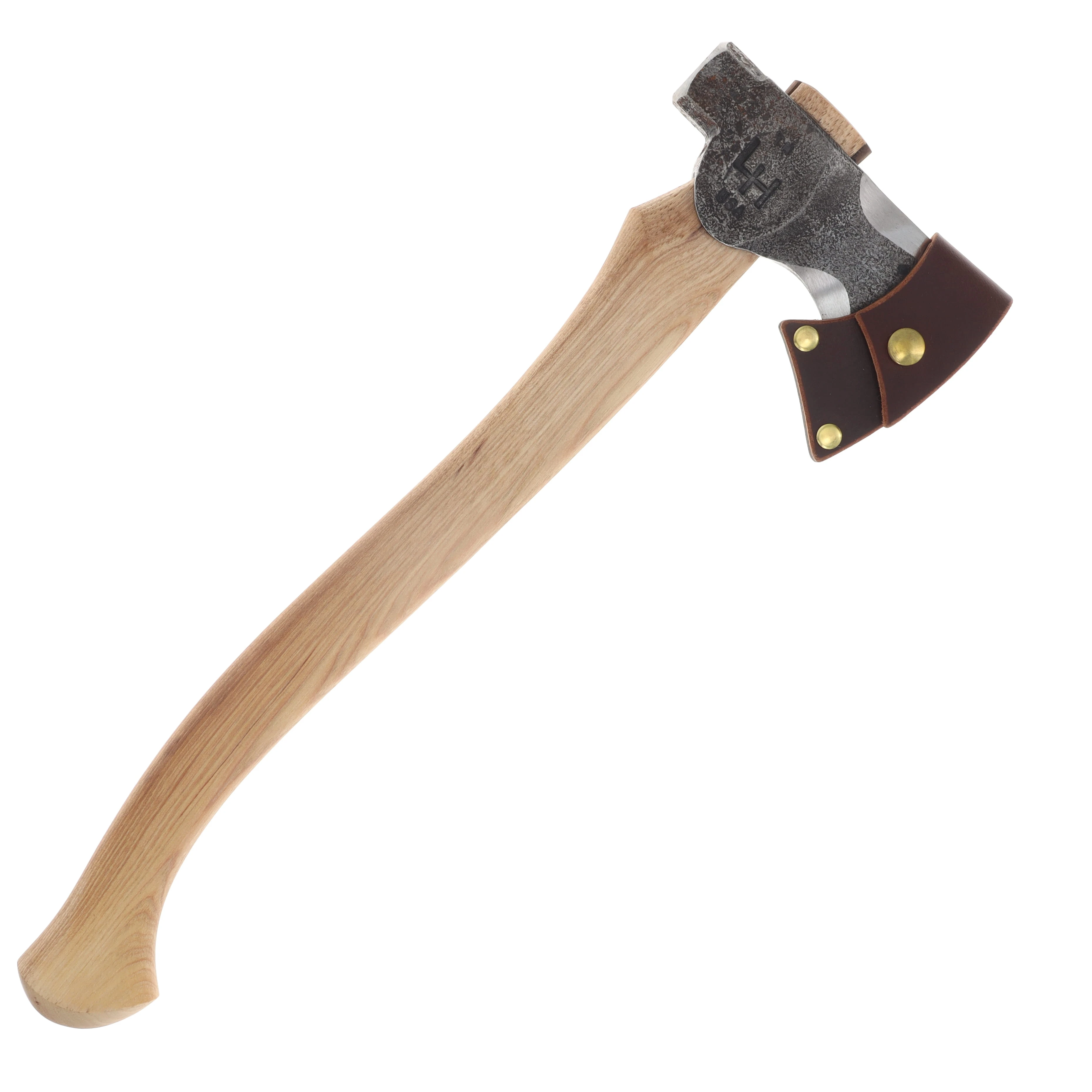 Hoffman Blacksmithing Trapper Hatchet 19" Oval Handle Bulb End with Bevels HOFTH19OBB View 6