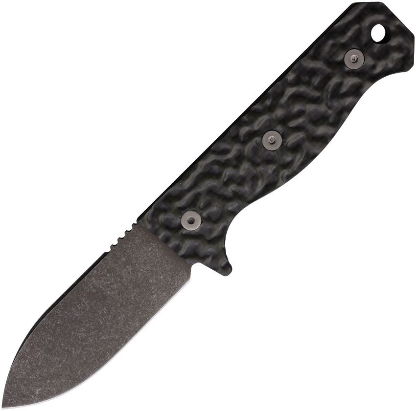 Maratac R4A Fixed Blade Tex Carbon Fiber Handle Black Stonewash D2 Blade W/Sheath MAR120 View 1
