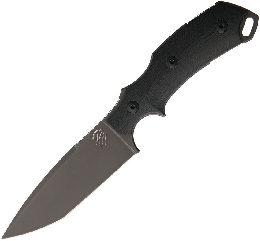Bastinelli Creations R.E.D. V2 Fixed Blade Black BAS04V2 View 1
