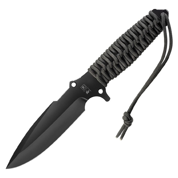 TB Outdoor Survival Fixed Blade Black View 1