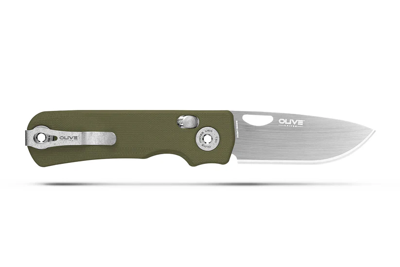 Olive Knives Lenta Folding Knife Olive Green G10 Handle Tungsten Carbide Blade LNT-G10ODG-TC View 2