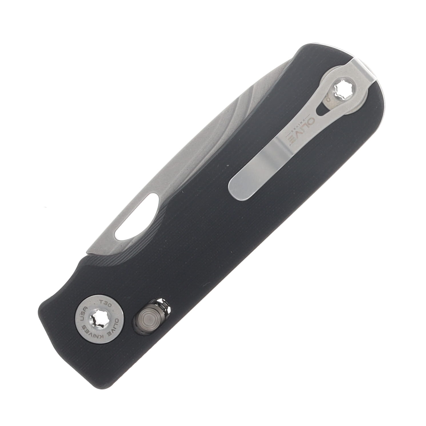 Olive Knives Lenta Folding Knife Black G10 Handle Elmax Drop Point Blade LNT-G10BLK-EL View 6