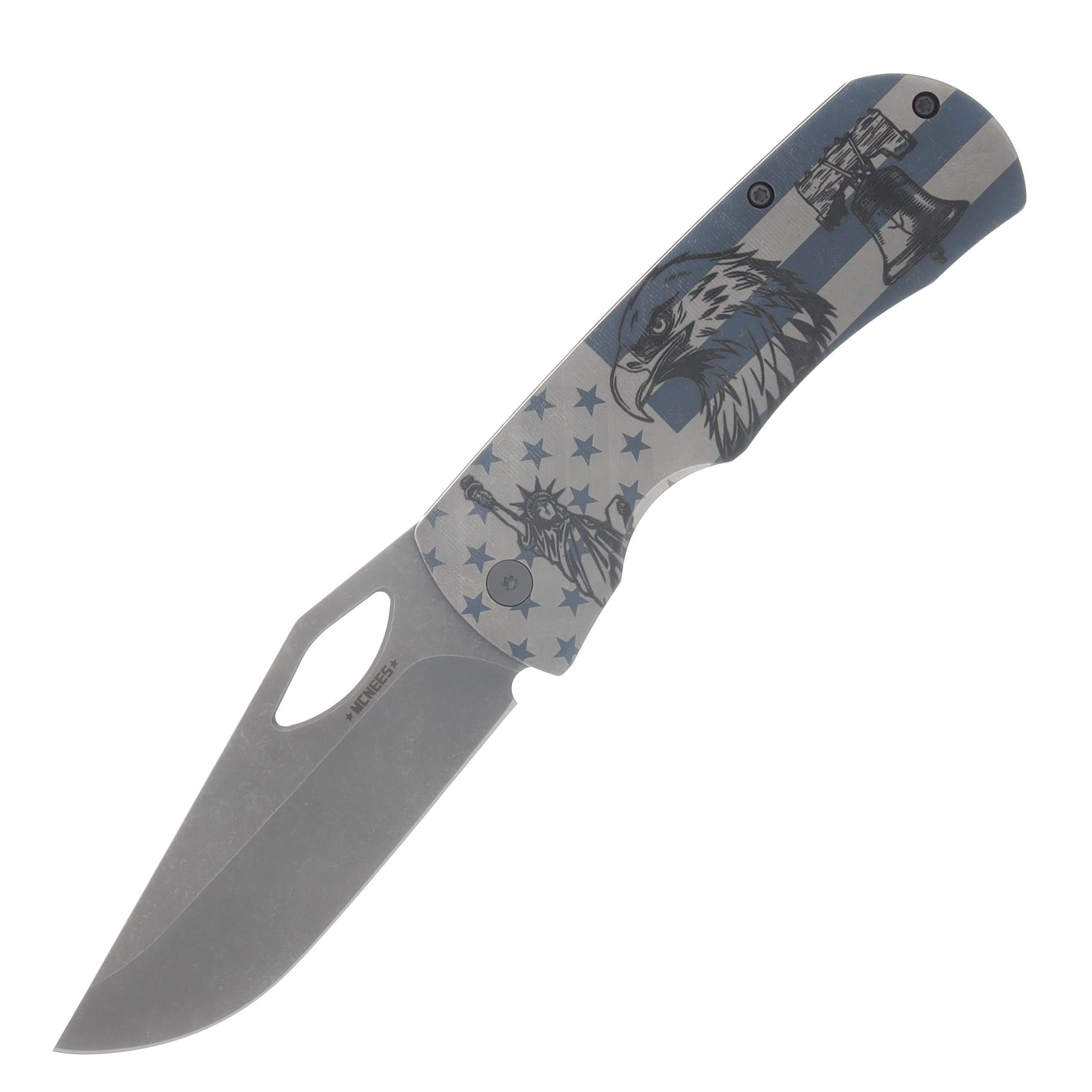 McNee's SMKW Exclusive Big Dixon 3.75 Folding Knife TI W/ 250th USA Etching MCBIGDIX250TH View 1