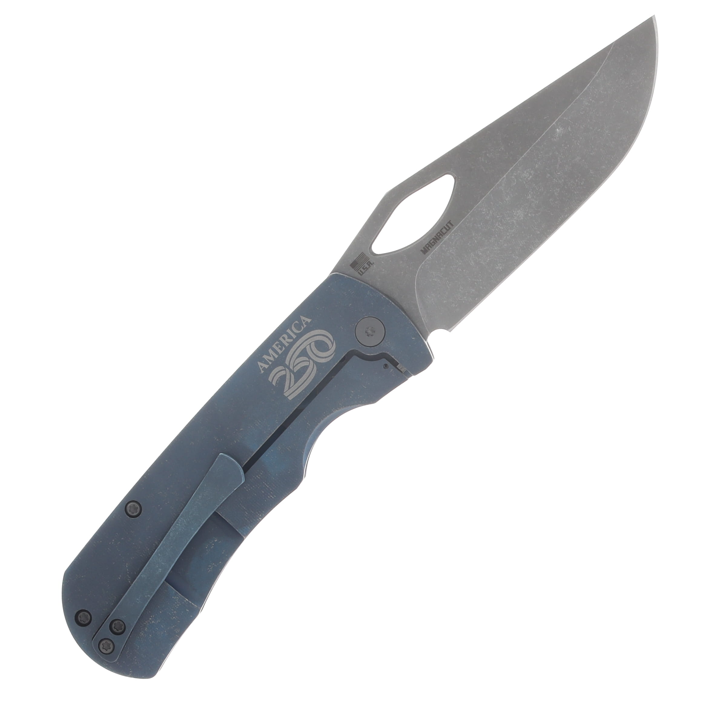 McNee's SMKW Exclusive Big Dixon 3.75 Folding Knife TI W/ 250th USA Etching MCBIGDIX250TH View 2