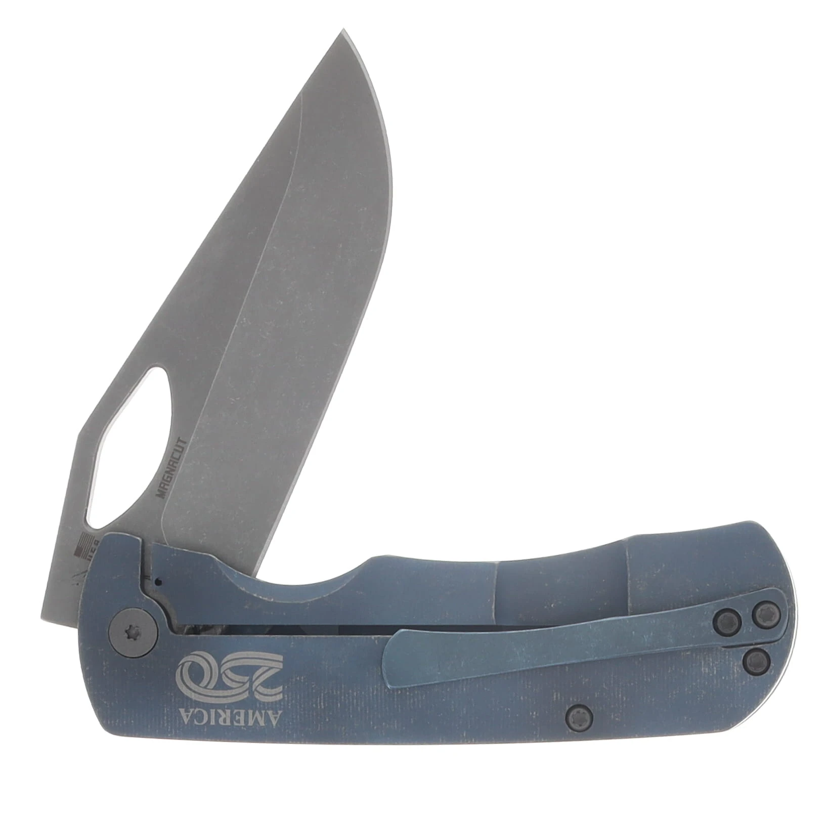McNee's SMKW Exclusive Little Dixon 3.25 Folding Knife TI W/ 250th USA Etching MCLITTLEDIX250TH View 4