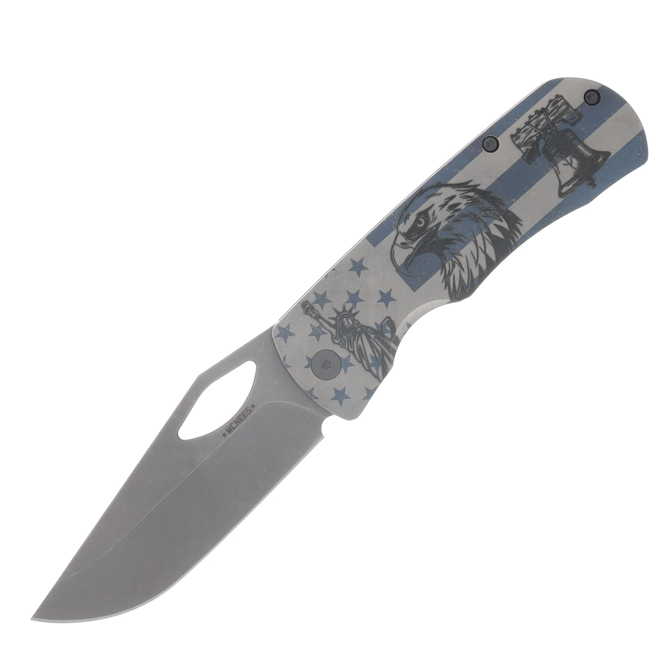 McNee's SMKW Exclusive Little Dixon 3.25 Folding Knife TI W/ 250th USA Etching MCLITTLEDIX250TH View 1