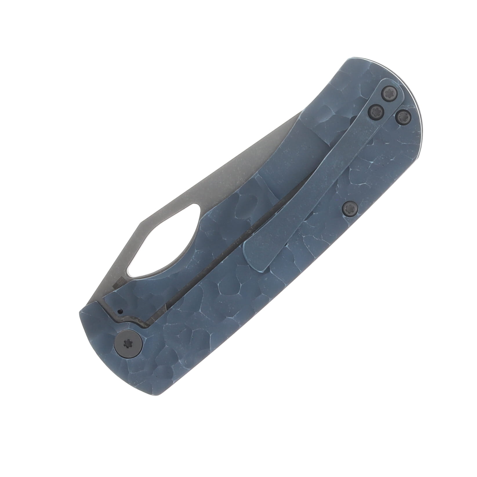 McNee's Little Dixon 3.25 Folding Knife Rock Blue Atomic Titanium MCLITTLEDIXROCK View 6