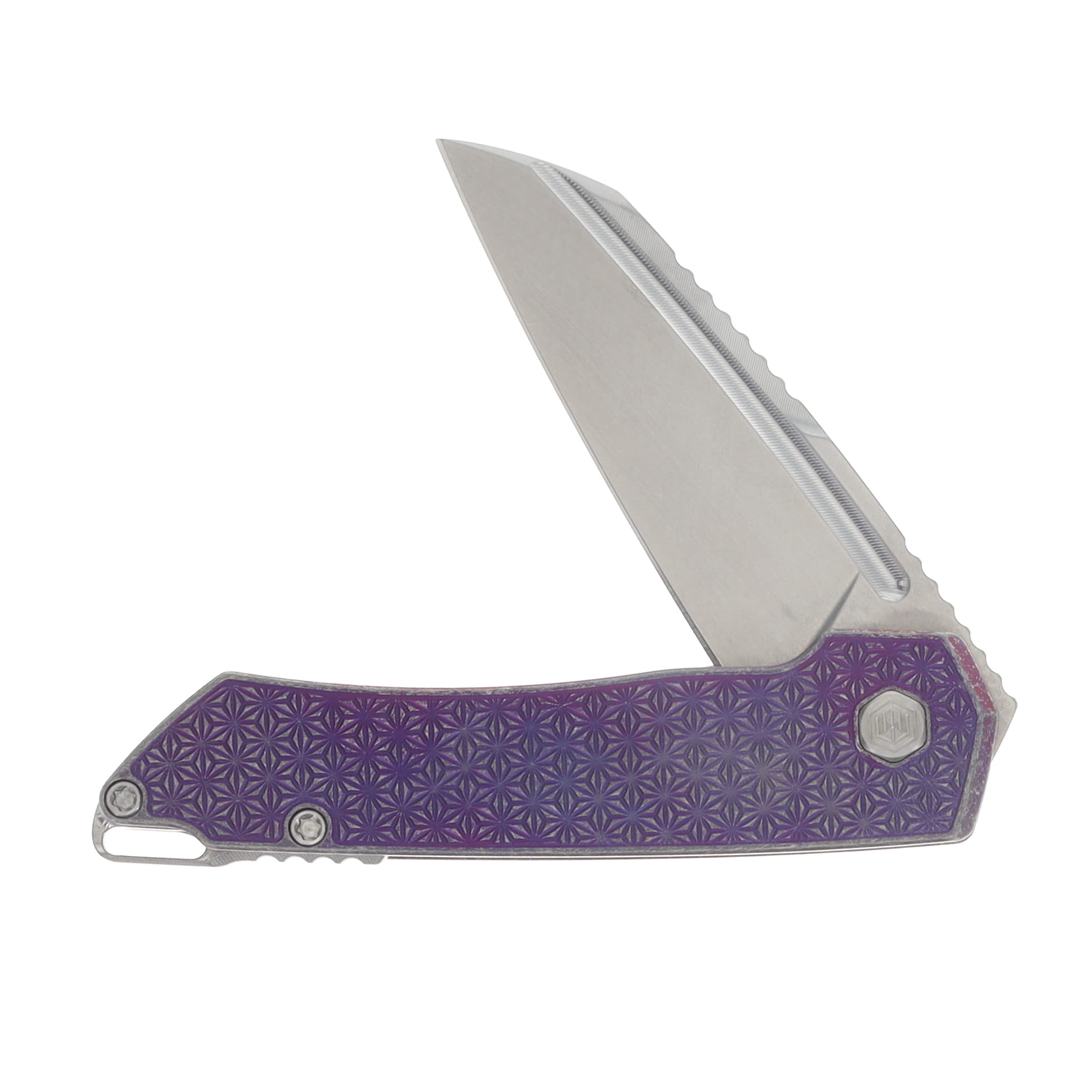 MachineWise Mojave 1323 Framelock Folding Knife S90V/Purple Pattern Titanium MOJAVE1323 View 3