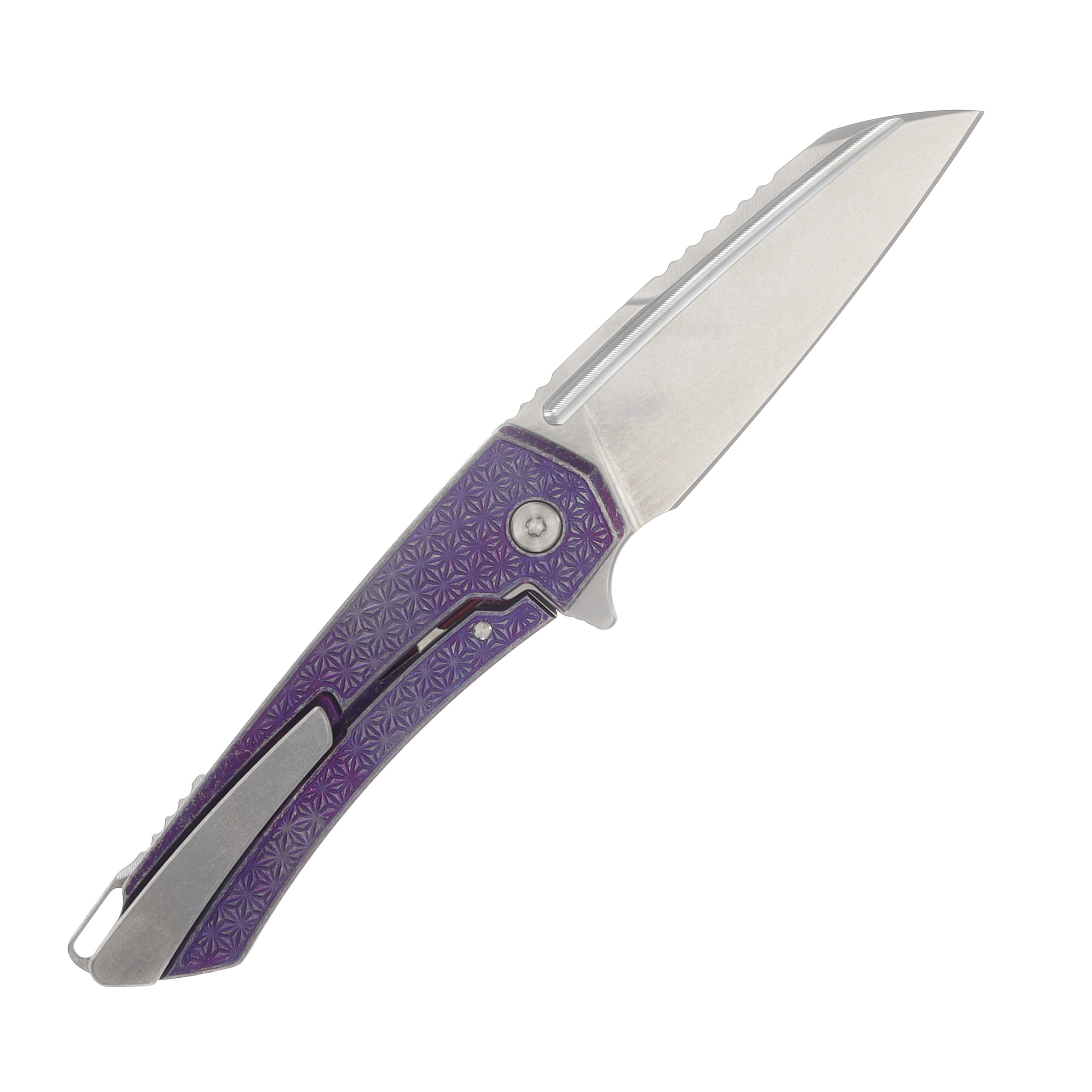 MachineWise Mojave 1323 Framelock Folding Knife S90V/Purple Pattern Titanium MOJAVE1323 View 2