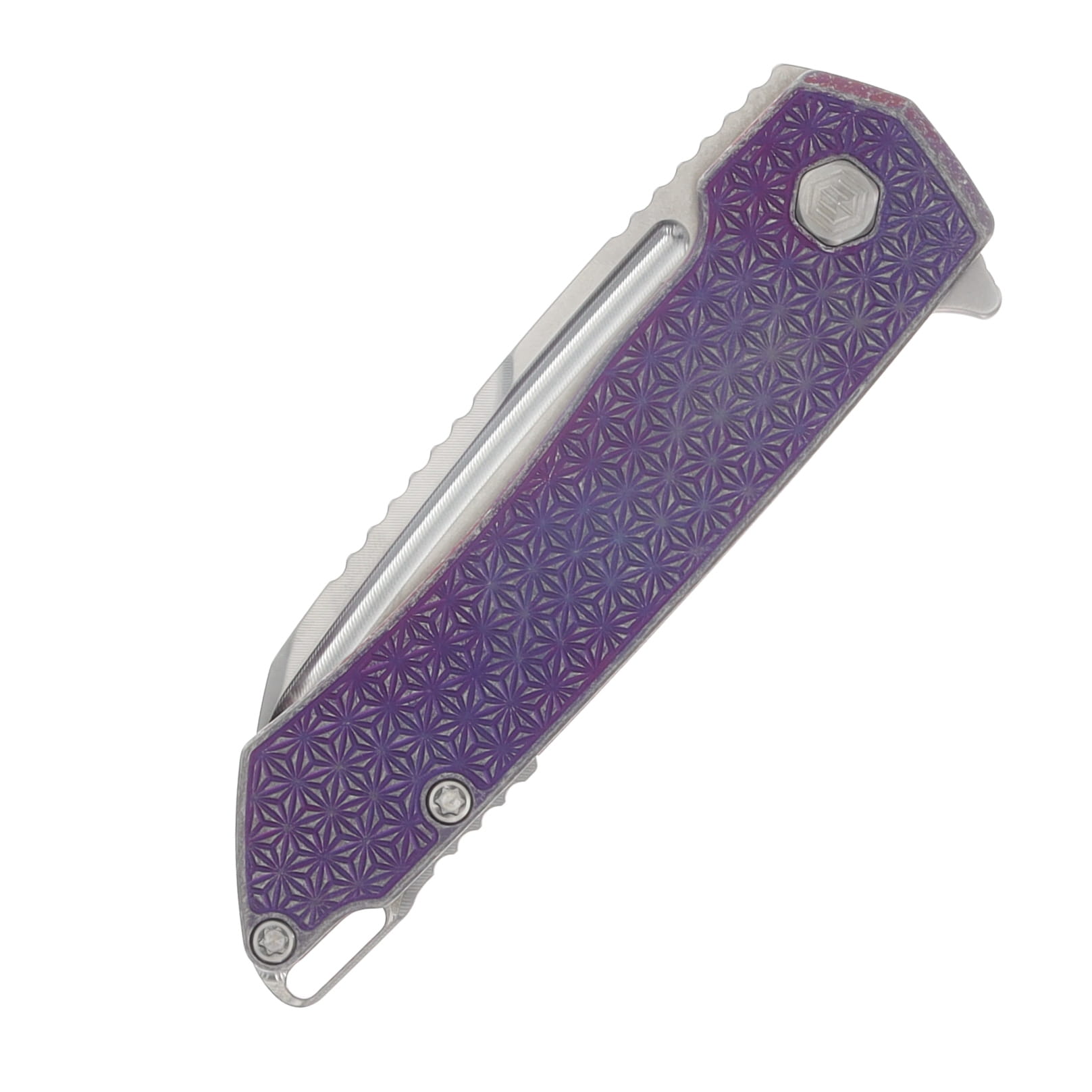MachineWise Mojave 1323 Framelock Folding Knife S90V/Purple Pattern Titanium MOJAVE1323 View 5