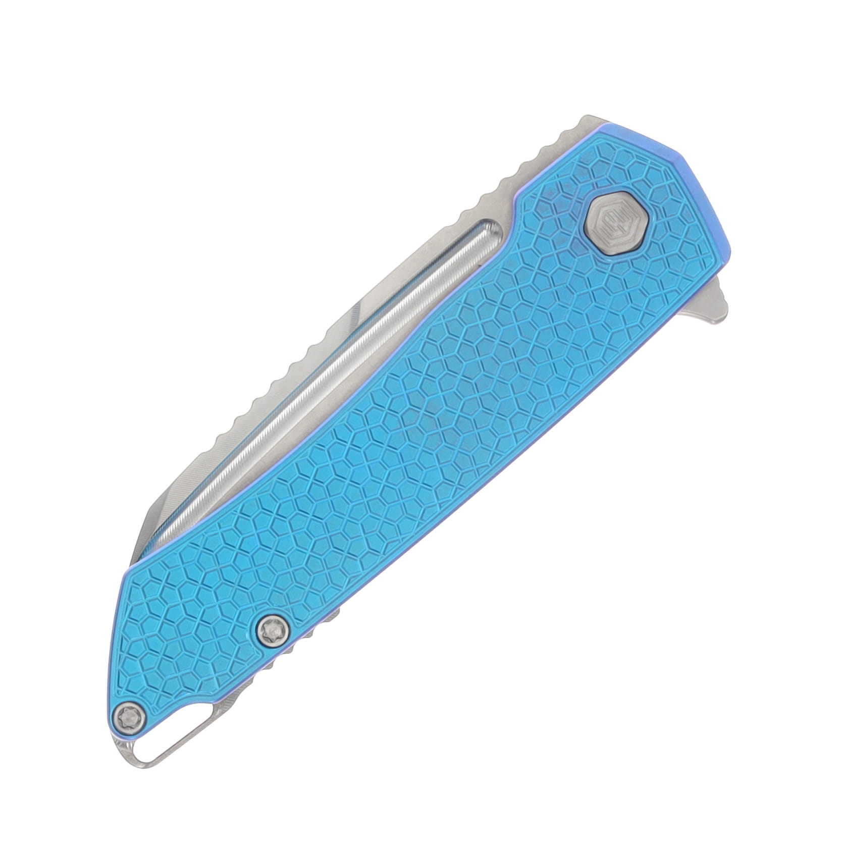 MachineWise Mojave 1337 Framelock Folding Knife S90V/Turquoise Pattern Titanium MOJAVE1337 View 5