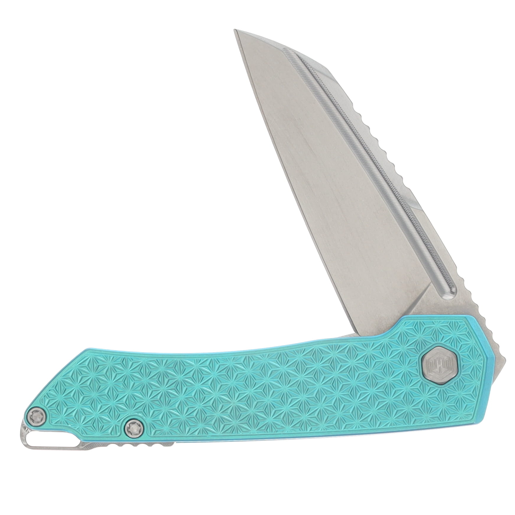 MachineWise Mojave 1338 Framelock Folding Knife S90V/Blue Pattern Titanium MOJAVE1338 View 3