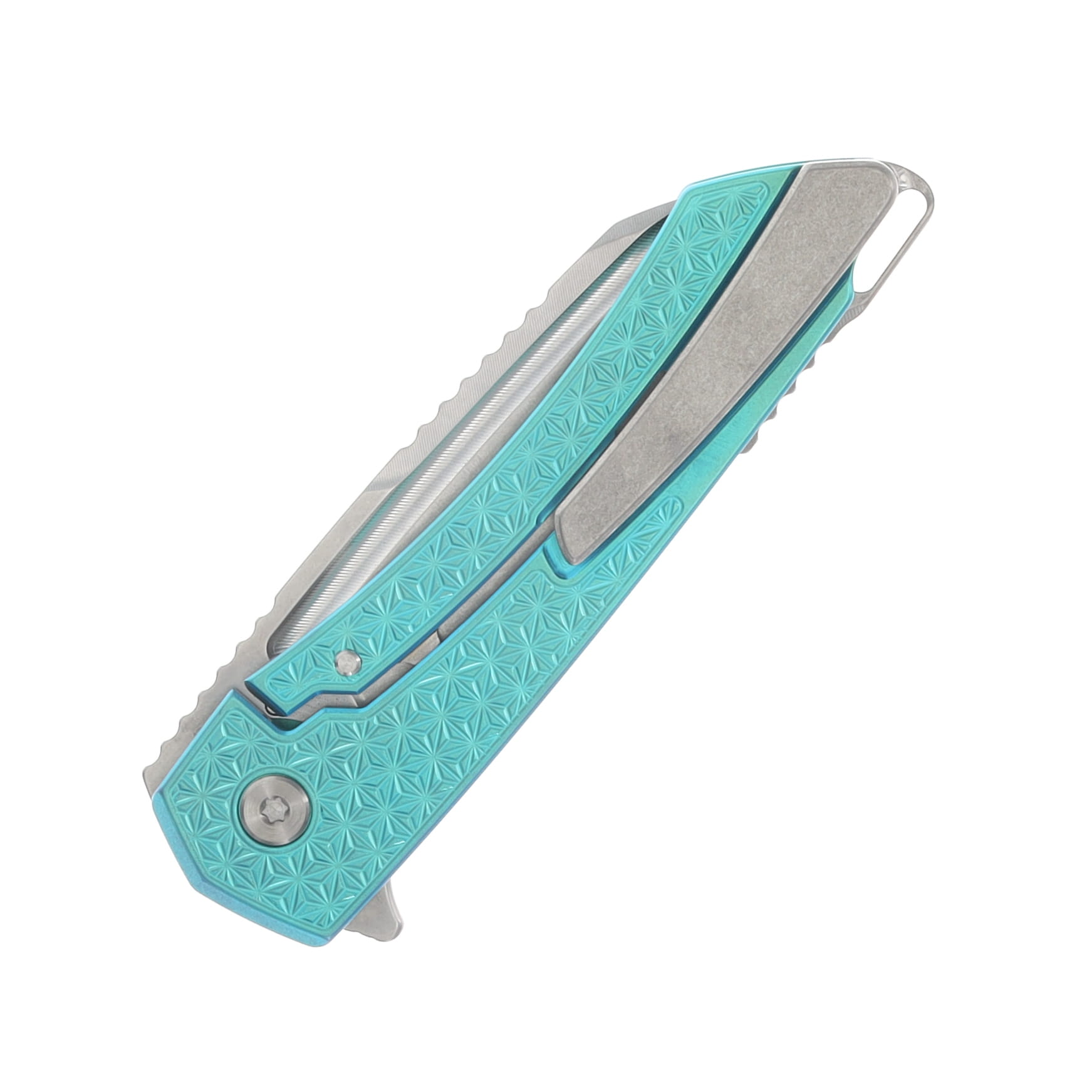 MachineWise Mojave 1338 Framelock Folding Knife S90V/Blue Pattern Titanium MOJAVE1338 View 6