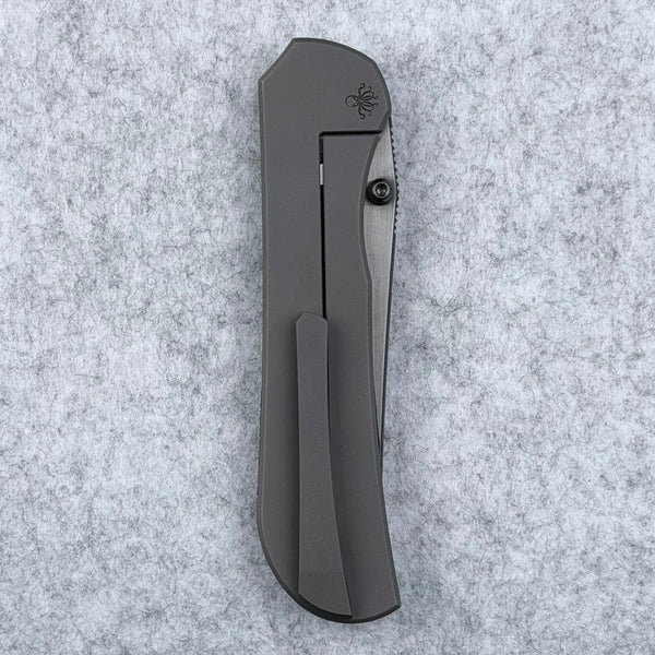 Piratech Saga Folder Titanium Handle W/ Richlite Inlay Hand Strip Satin DLC S90V Blade View 4