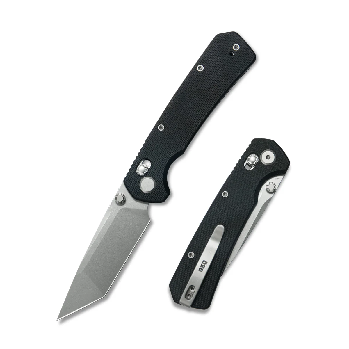GEO Knife Blaze Axis Lock Folding Knife Stonewash M390 Blade Black G10 Handle GEO2503D View 7