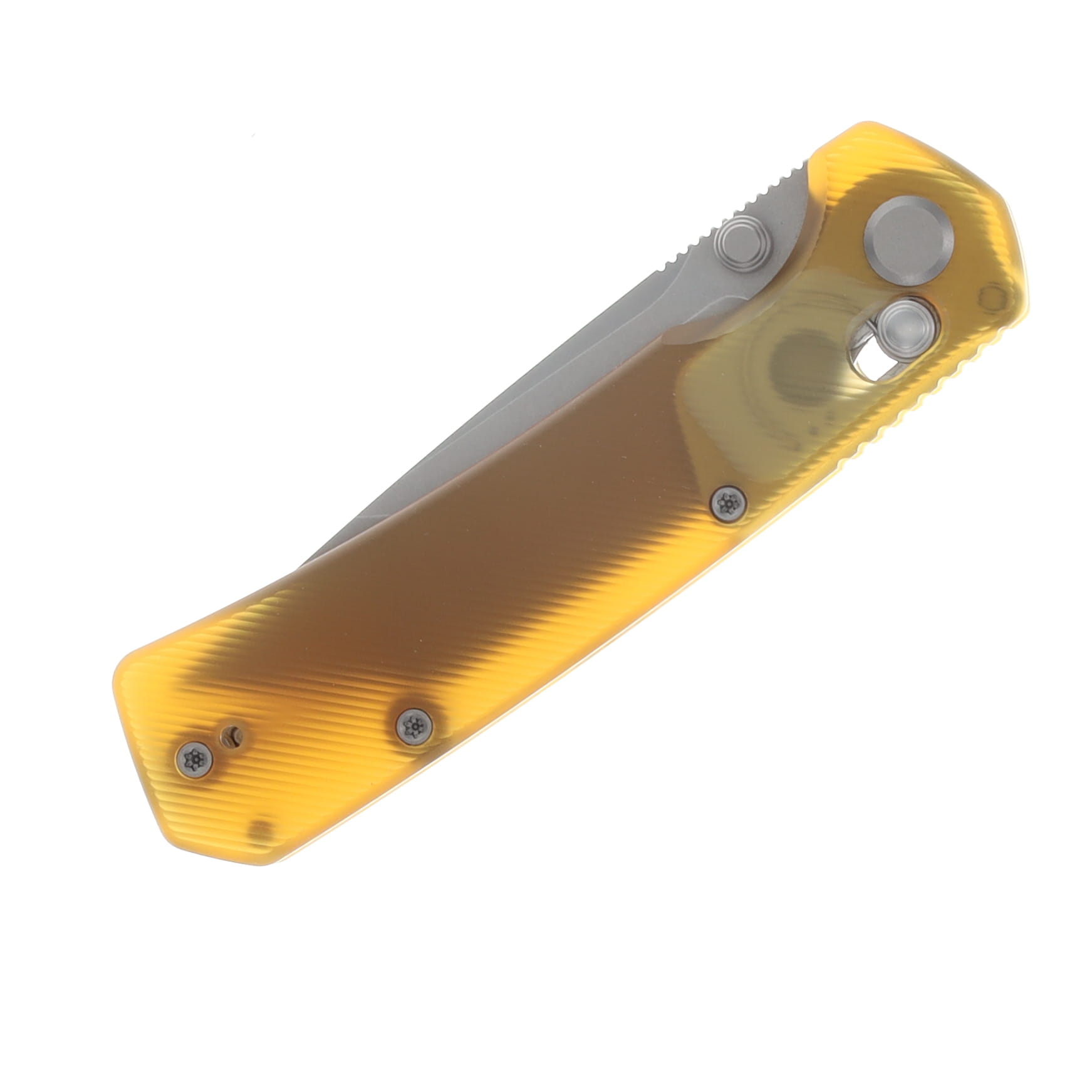 GEO Knife Blaze Axis Lock Folding Knife Stonewash M390 Blade Ultem Handle GEO2503J View 5