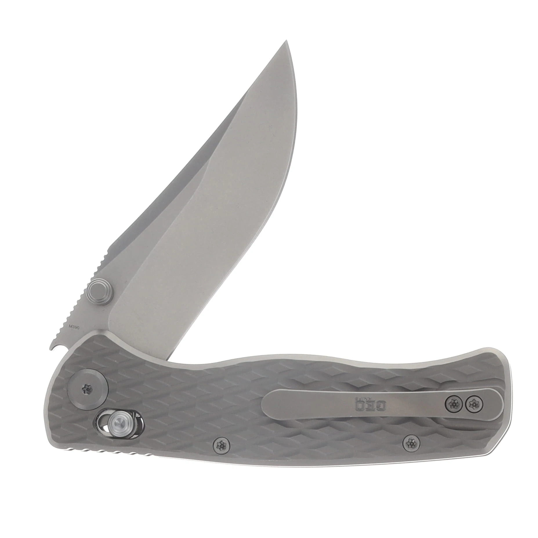 GEO Knife Sharp Shadow Axis Lock Folding Knife SW M390 Blade SW Titanium Handle GEO2504A View 4