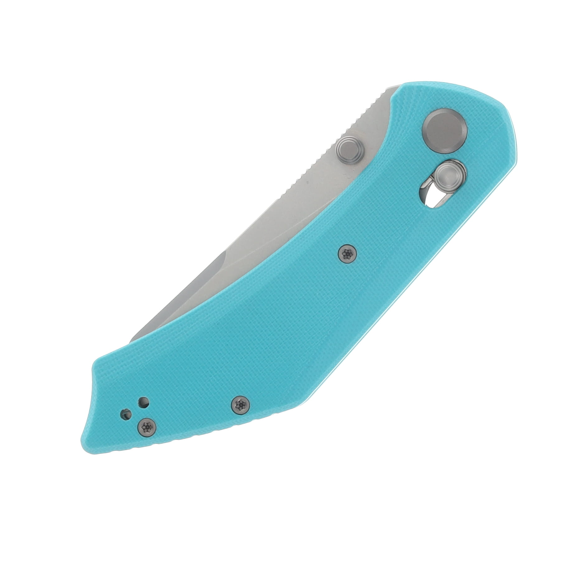 GEO Knife Maciej Torbé DIVID Folding Knife SW M390 Blade Tiffany Blue G10 Handle GEO2507F View 5