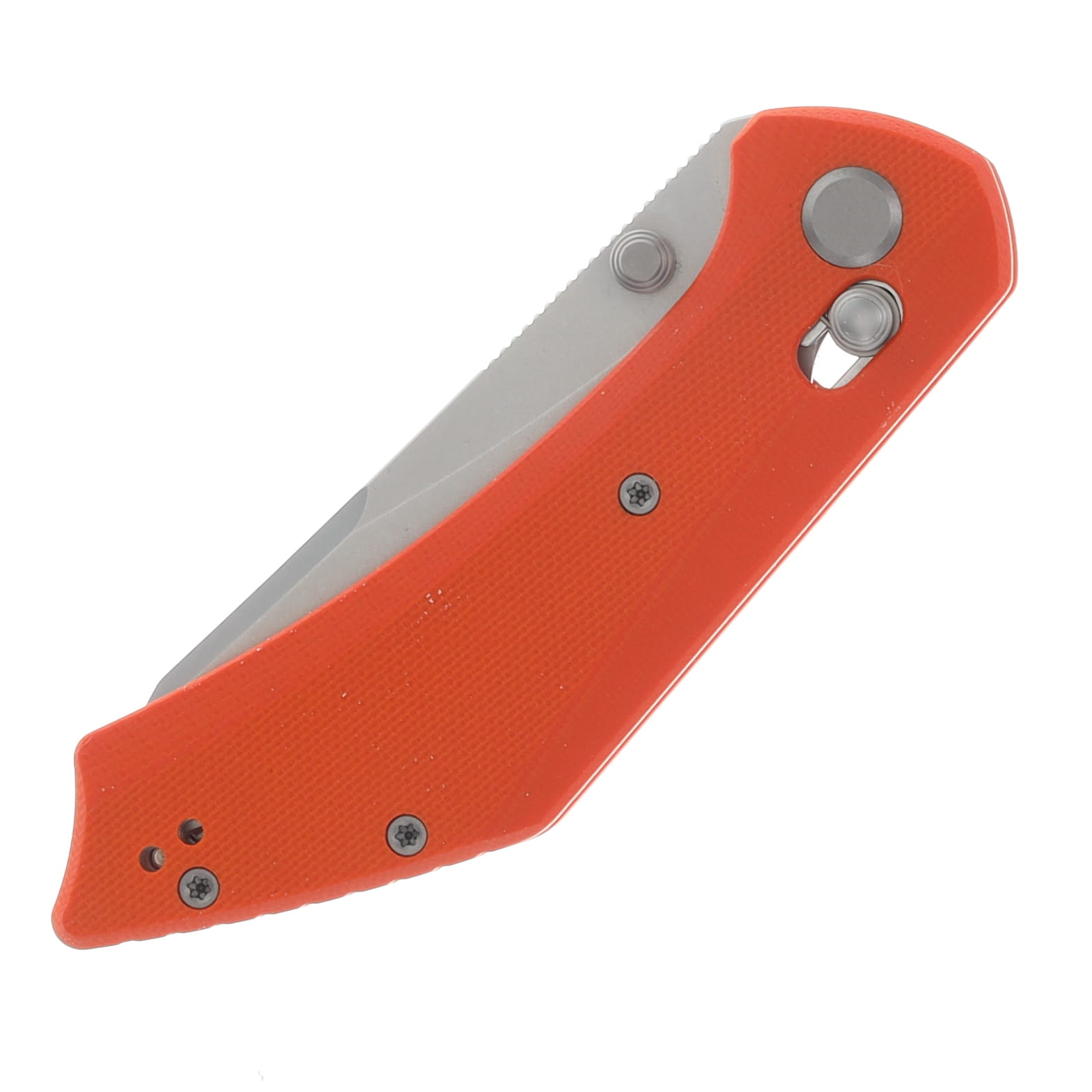 GEO Knife Maciej Torbé DIVID Axis Lock Folding Knife SW M390 Blade Orange G10 Handle  GEO2507H View 5