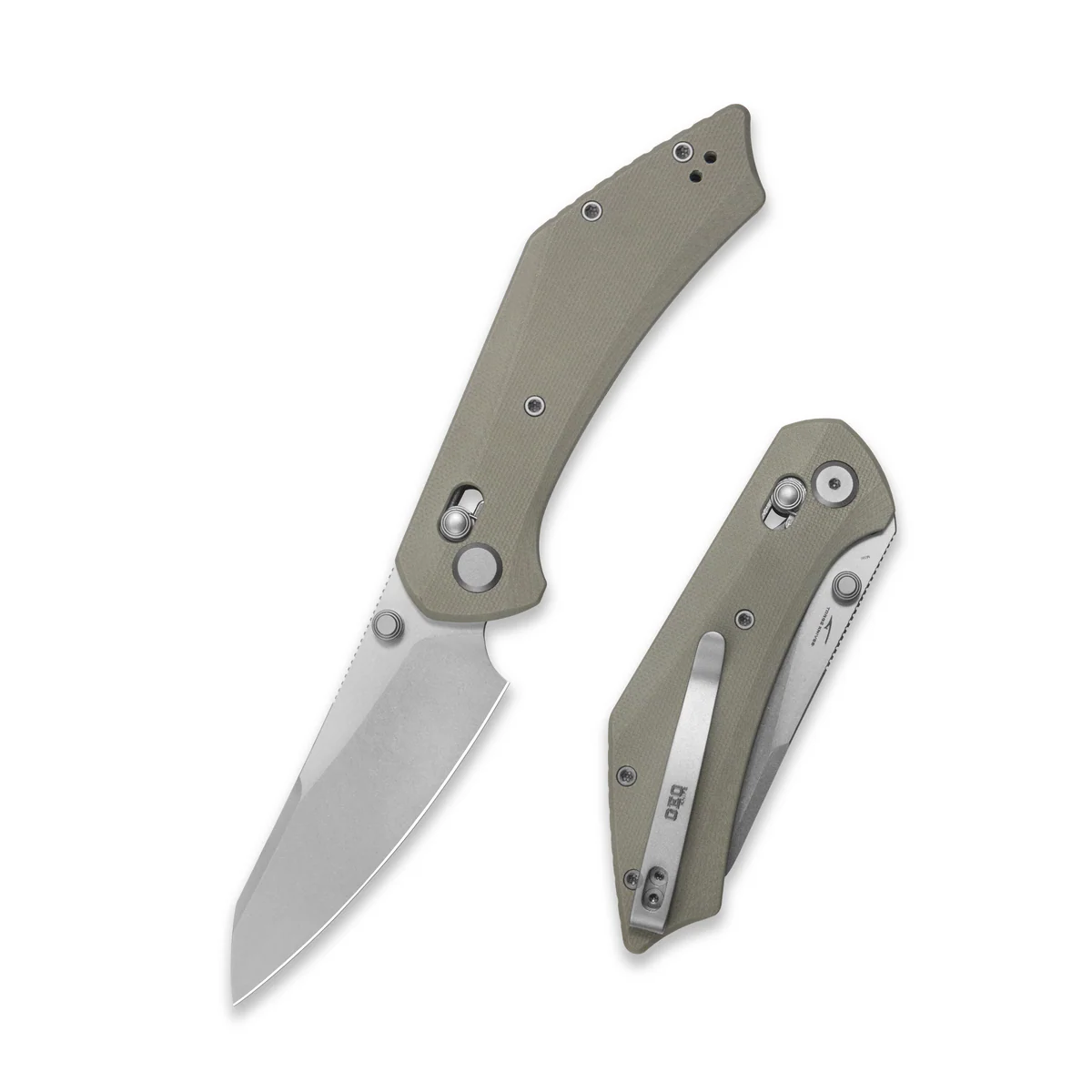 GEO Knife Maciej Torbé DIVID Axis Lock Folding Knife SW M390 Blade Khaki G10 Handle GEO2507J View 7