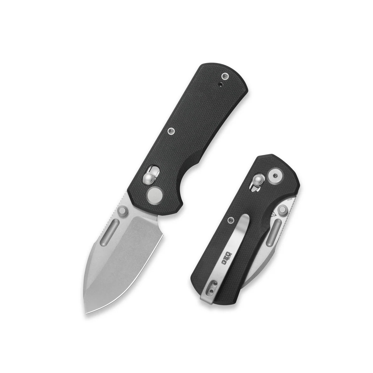 GEO Knife Fabian Hobbelen Belluf Folder Stonewash M390 Blade Black G10 Handle GEO2508A View 7