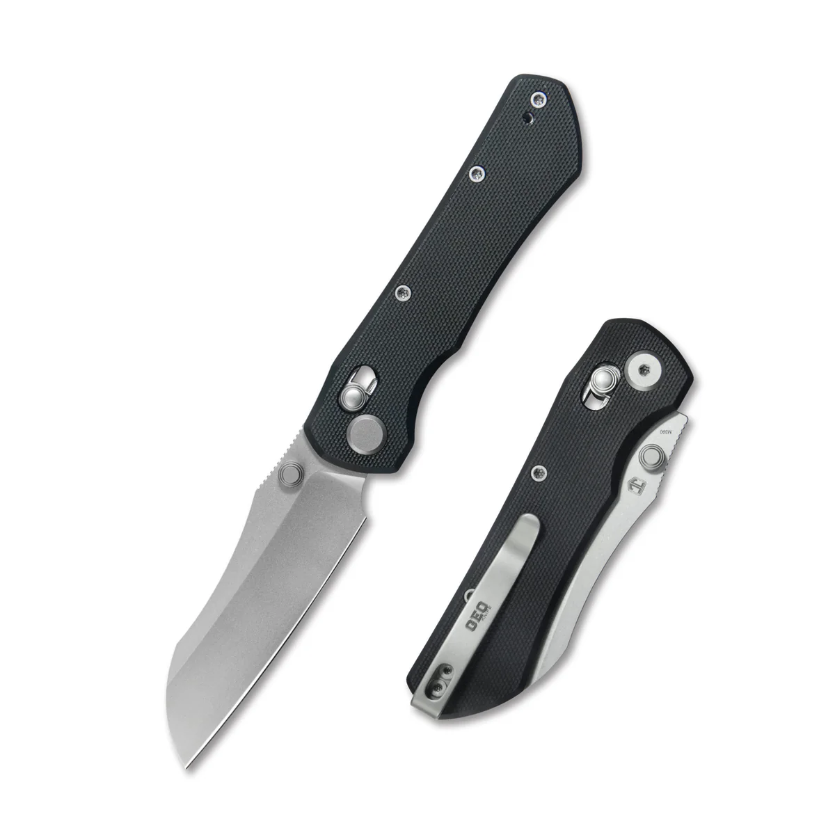 GEO Knife Johan Jordaan Komodo Folder Stonewash M390 Blade Black G10 Handle GEO2509E View 7