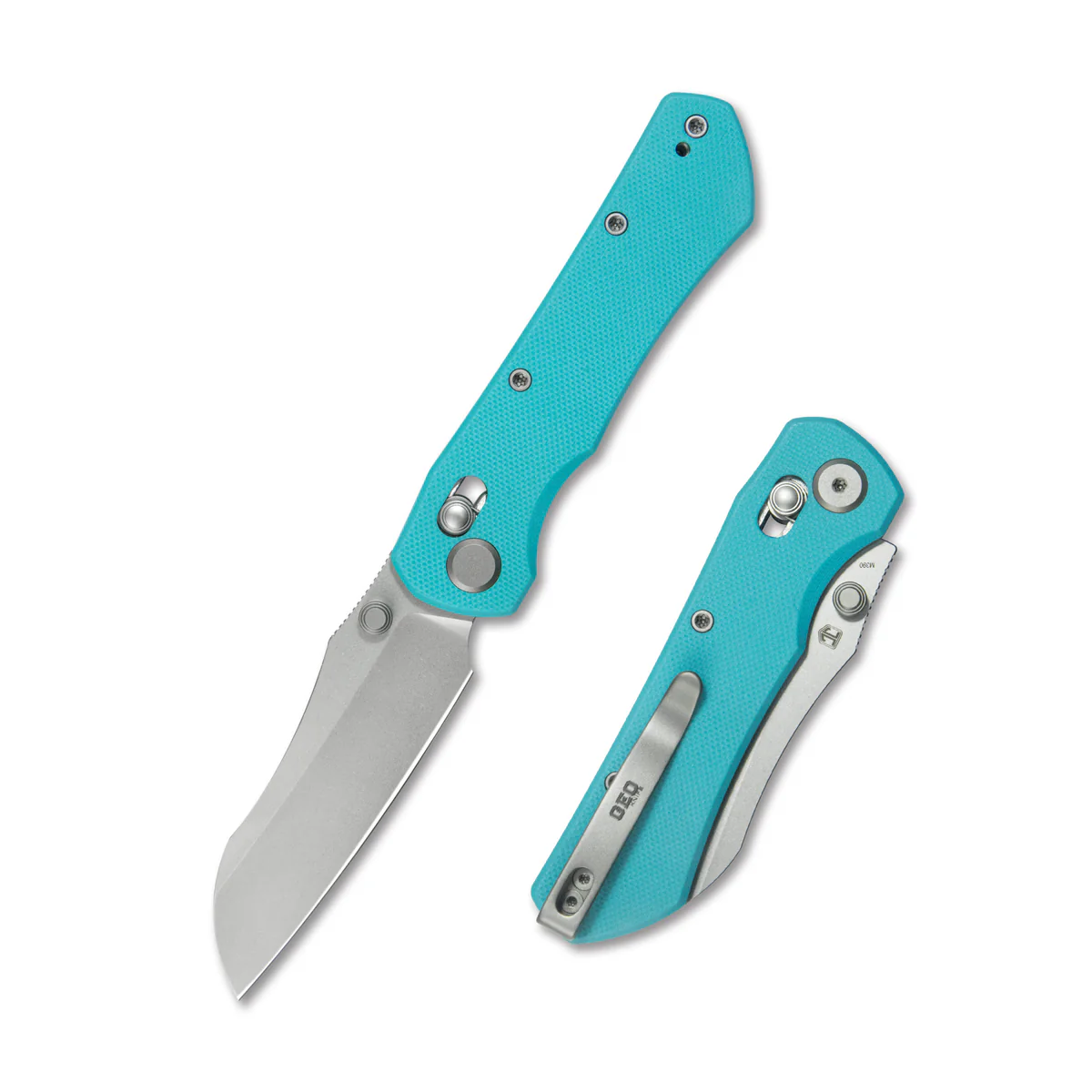 GEO Knife Johan Jordaan Komodo Folder SW M390 Blade Tiffany Blue G10 Handle GEO2509F View 7