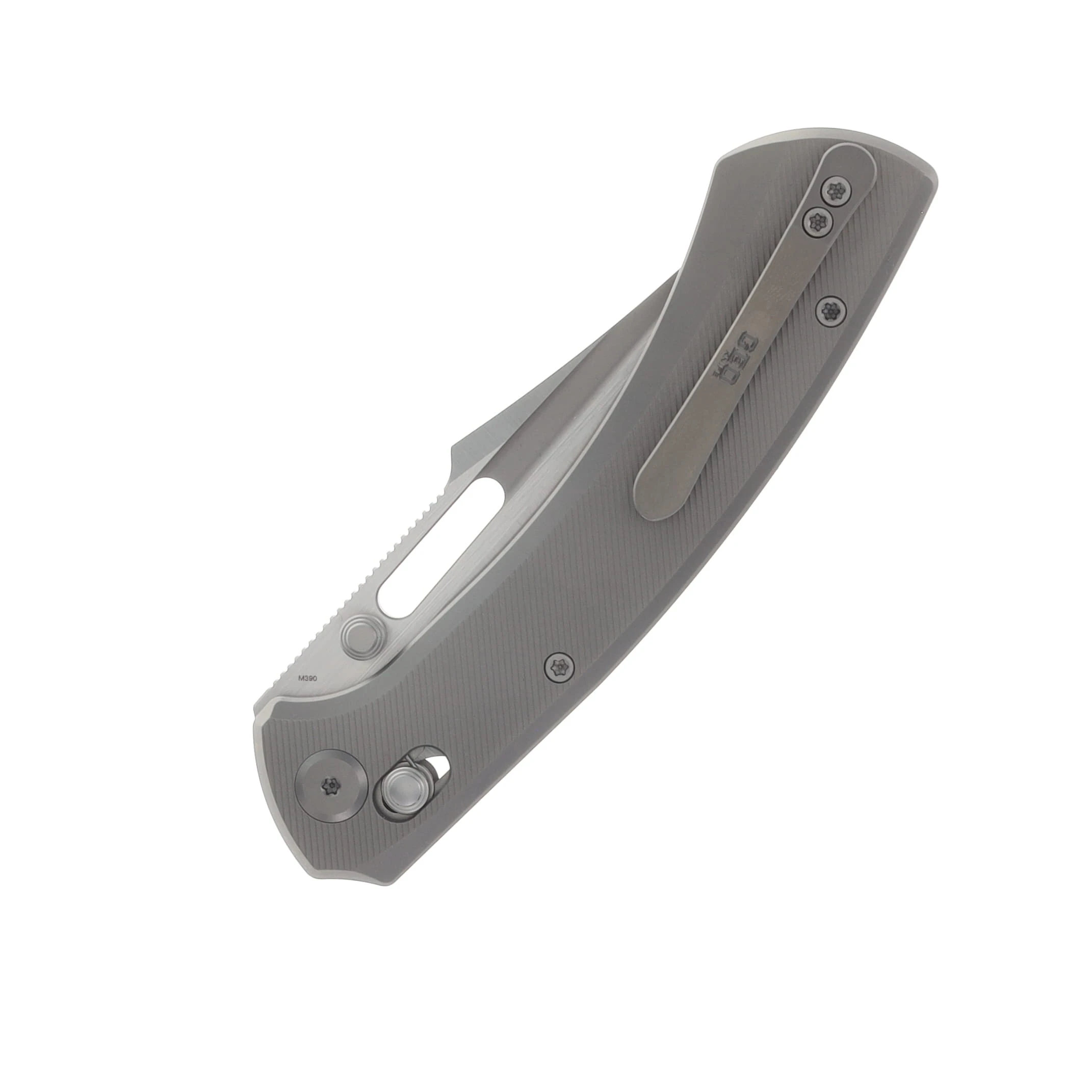 GEO Knife n.anh Design Strix Folder Hand-Rubbed Satin M390 Blade SW Titanium Handle GEO2510A View 6