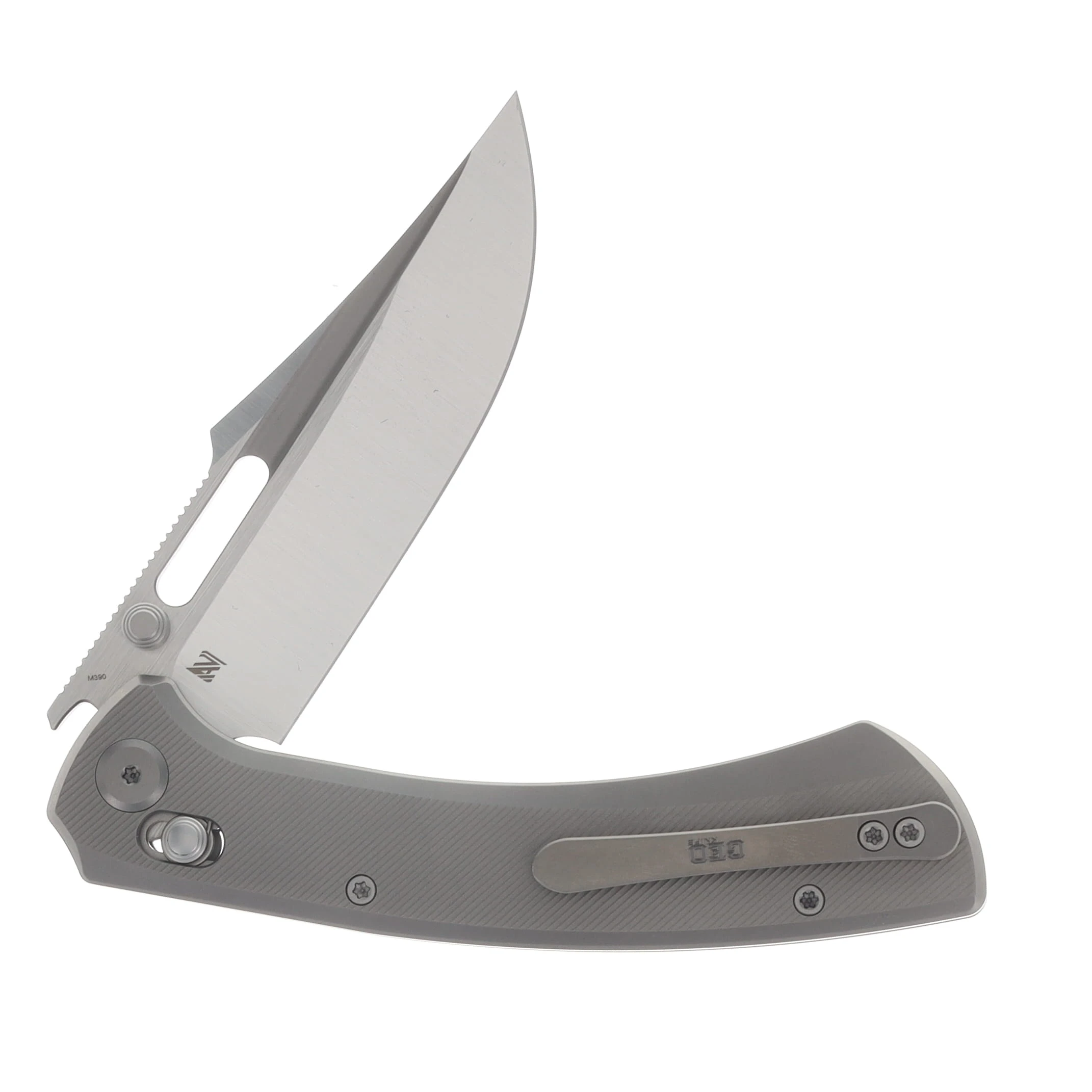 GEO Knife n.anh Design Strix Folder Hand-Rubbed Satin M390 Blade SW Titanium Handle GEO2510A View 4