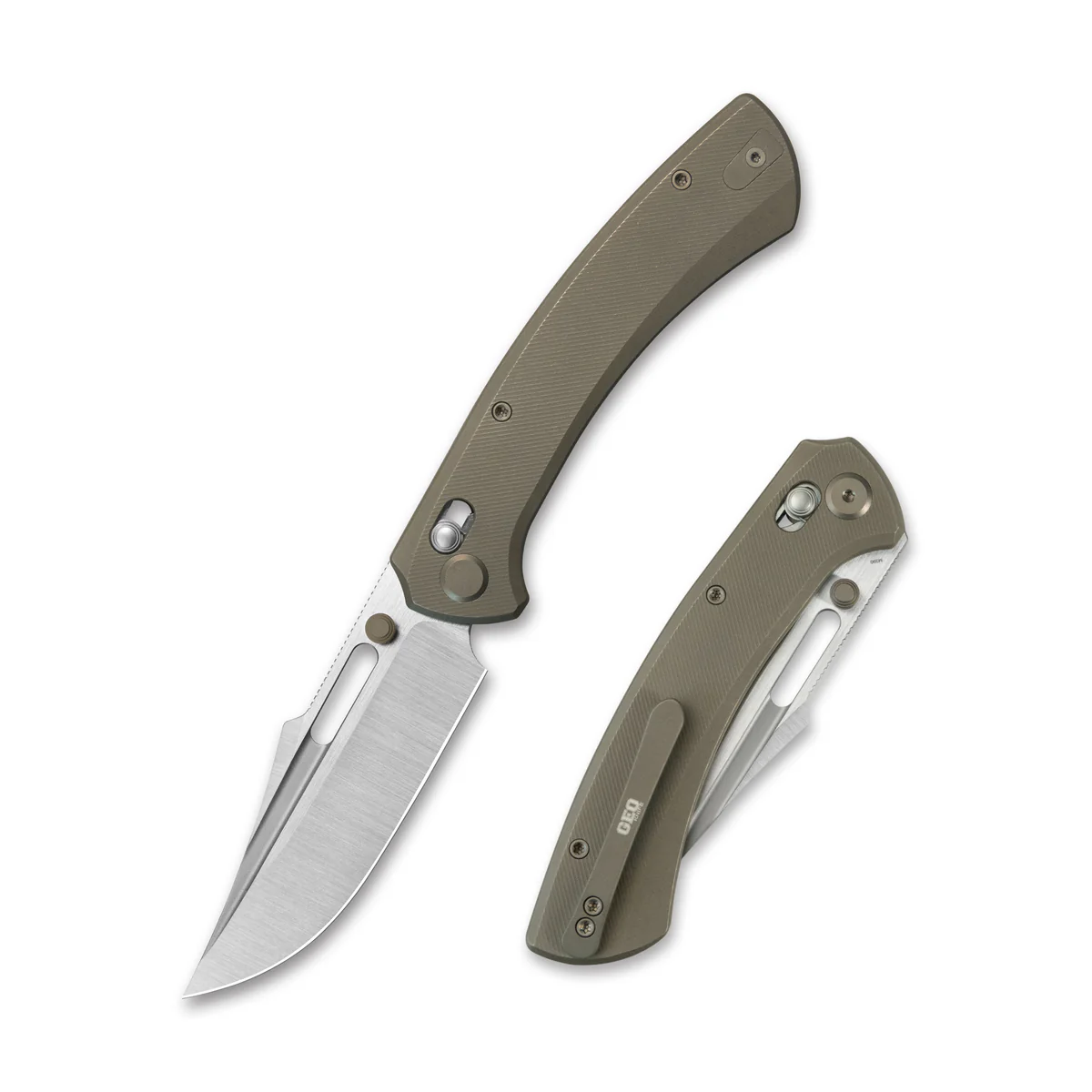 GEO Knife n.anh Design Strix Folder Hand-Rubbed Satin M390 Blade SW Bronze Ti Handle GEO2510C View 7