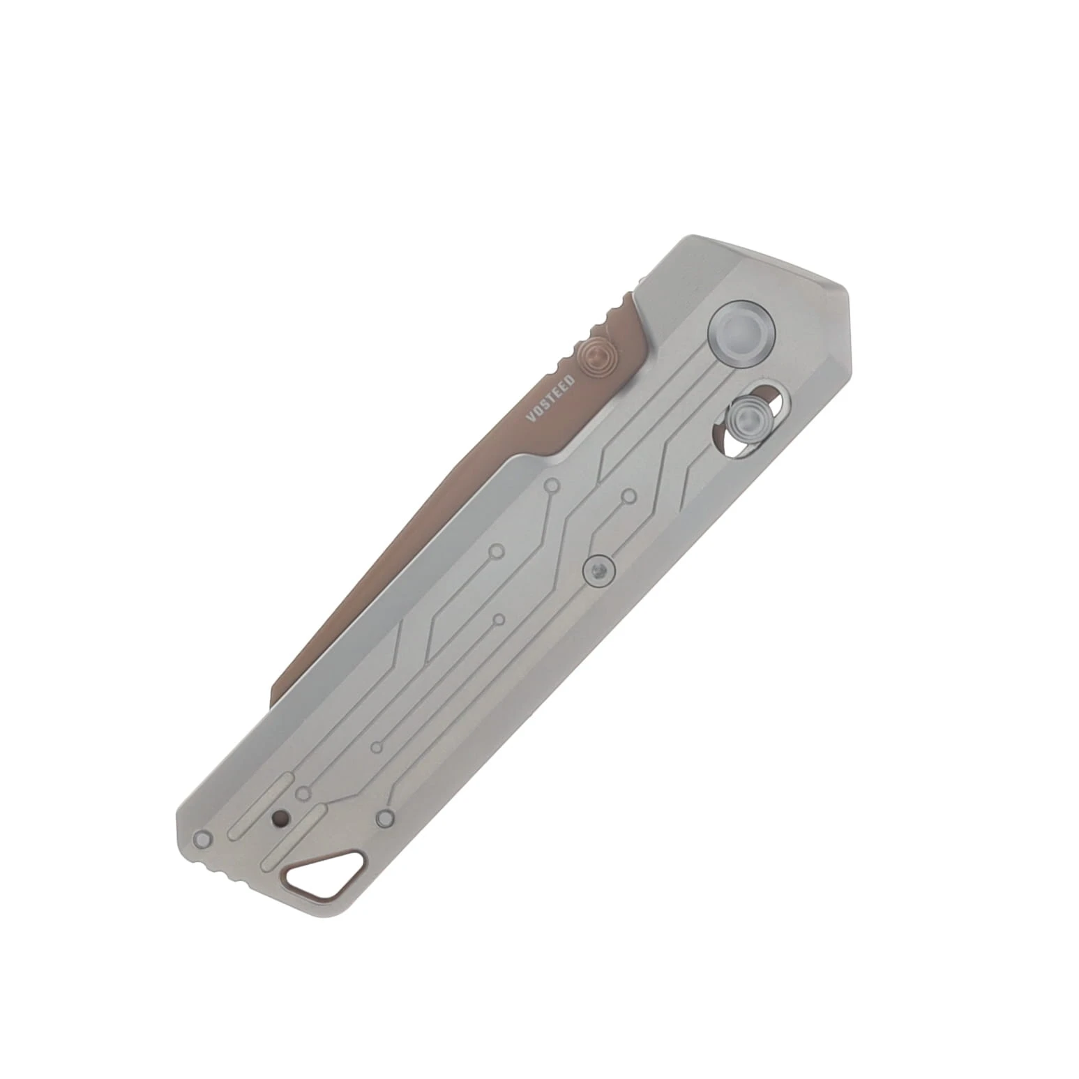 Vosteed Parallel Folding Knife 154CM Copper Dune Blade Circuit Titanium Handle A3520 View 5