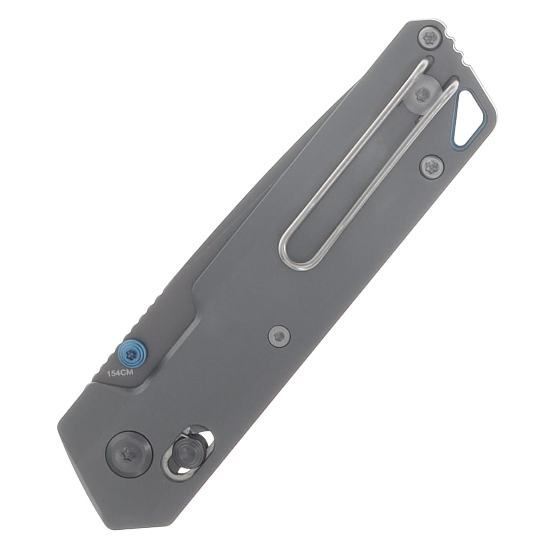 Vosteed Parallel Folding Knife 154CM Destroyer Grey Blade Dim Gray TI Handle A3510 View 6