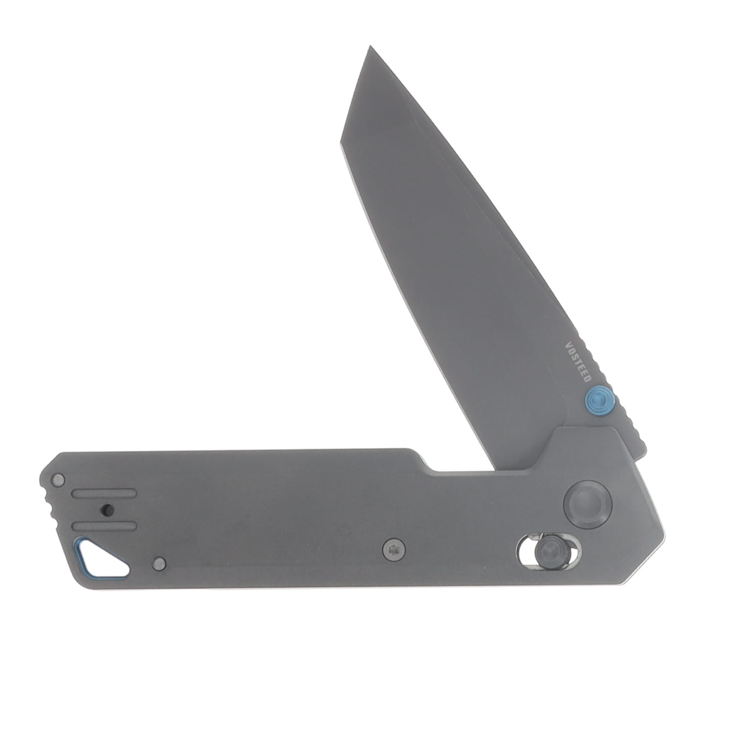 Vosteed Parallel Folding Knife 154CM Destroyer Grey Blade Dim Gray TI Handle A3510 View 3