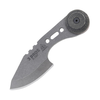 TOPS 3 Bros Hunter Point Fixed Knife 2 Inch Plain Tumbled Drop Point View 3