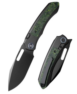 Remette Knives Orca Folder Black Titanium and Luminous Carbon Fiber Handle Black M390 Blade ORCALS View 1