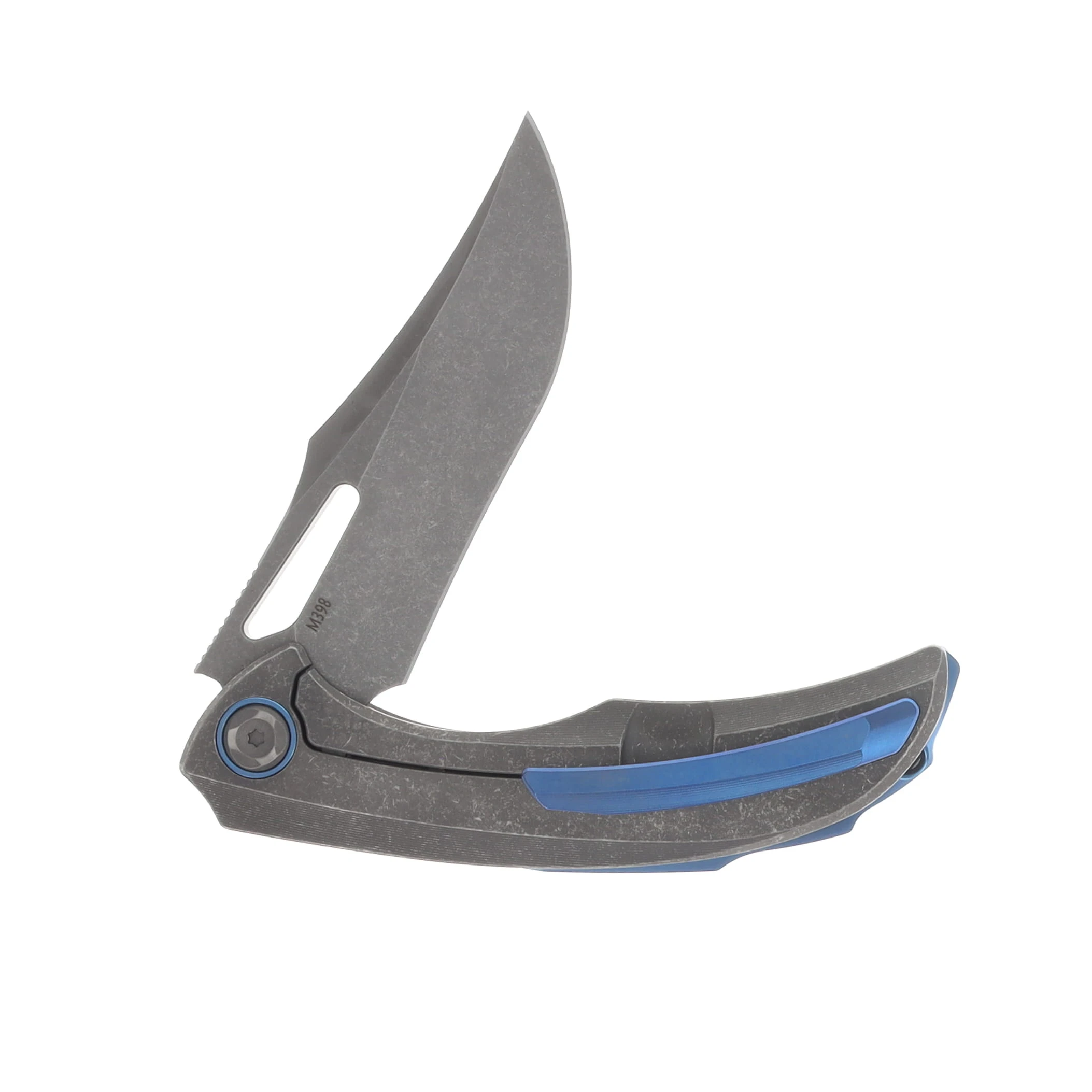 Poikilo Blade Armadillo Standard DSW Folding Knife TI Handle M398 Blade POIBARMASDSW View 4