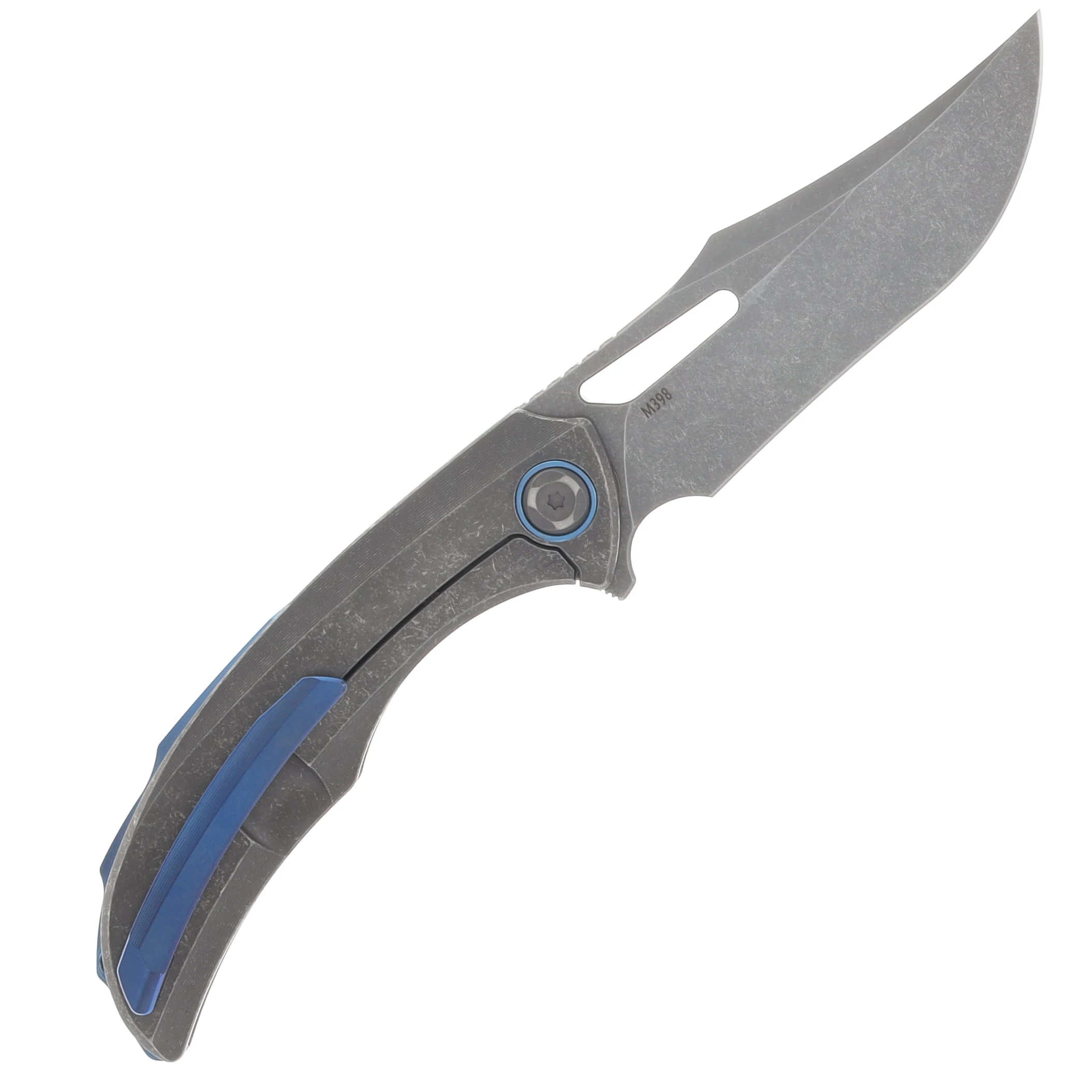 Poikilo Blade Armadillo Standard DSW Folding Knife TI Handle M398 Blade POIBARMASDSW View 1