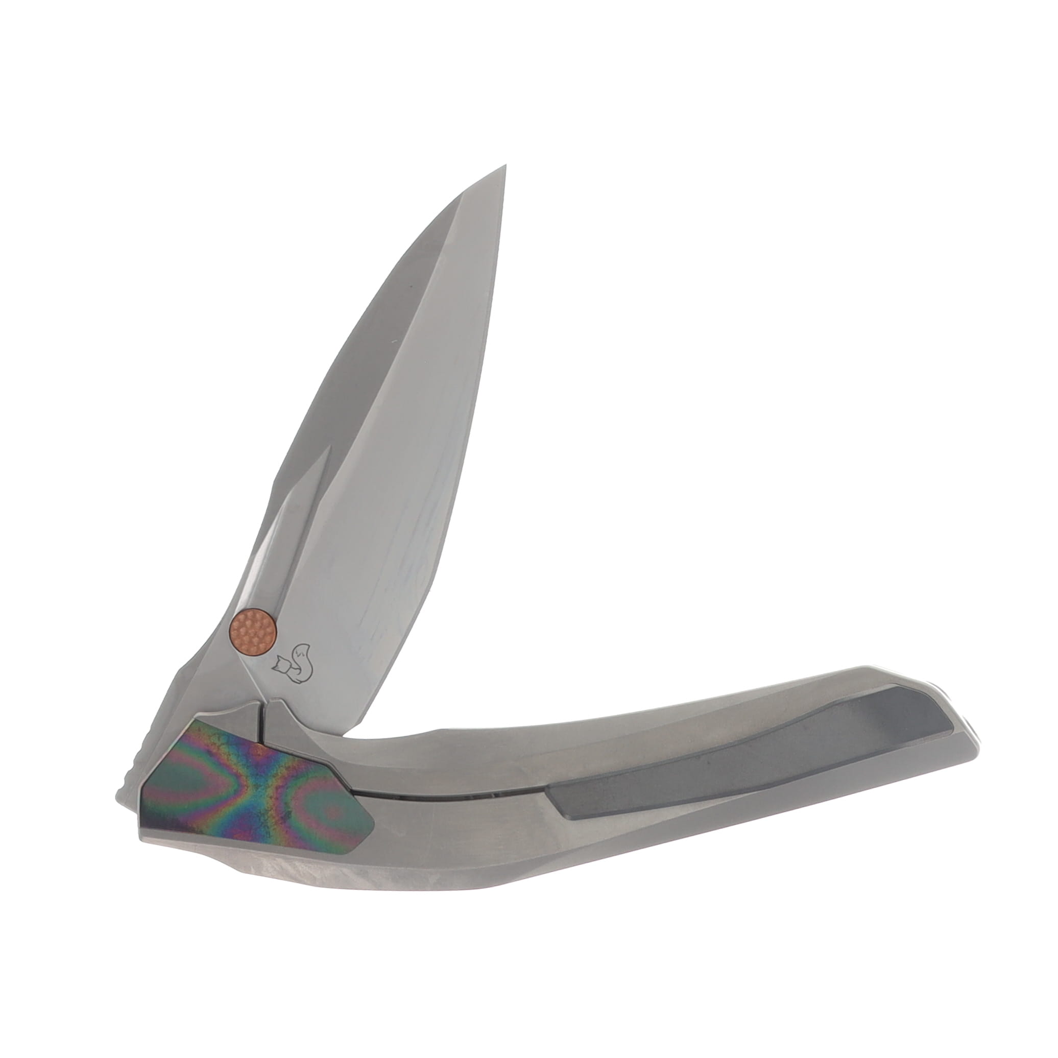 Poikilo Blade x Vulpex Knives Odon Standard PSW Folding Knife W/Zirconium Accents POIBVKODONSPSW View 4