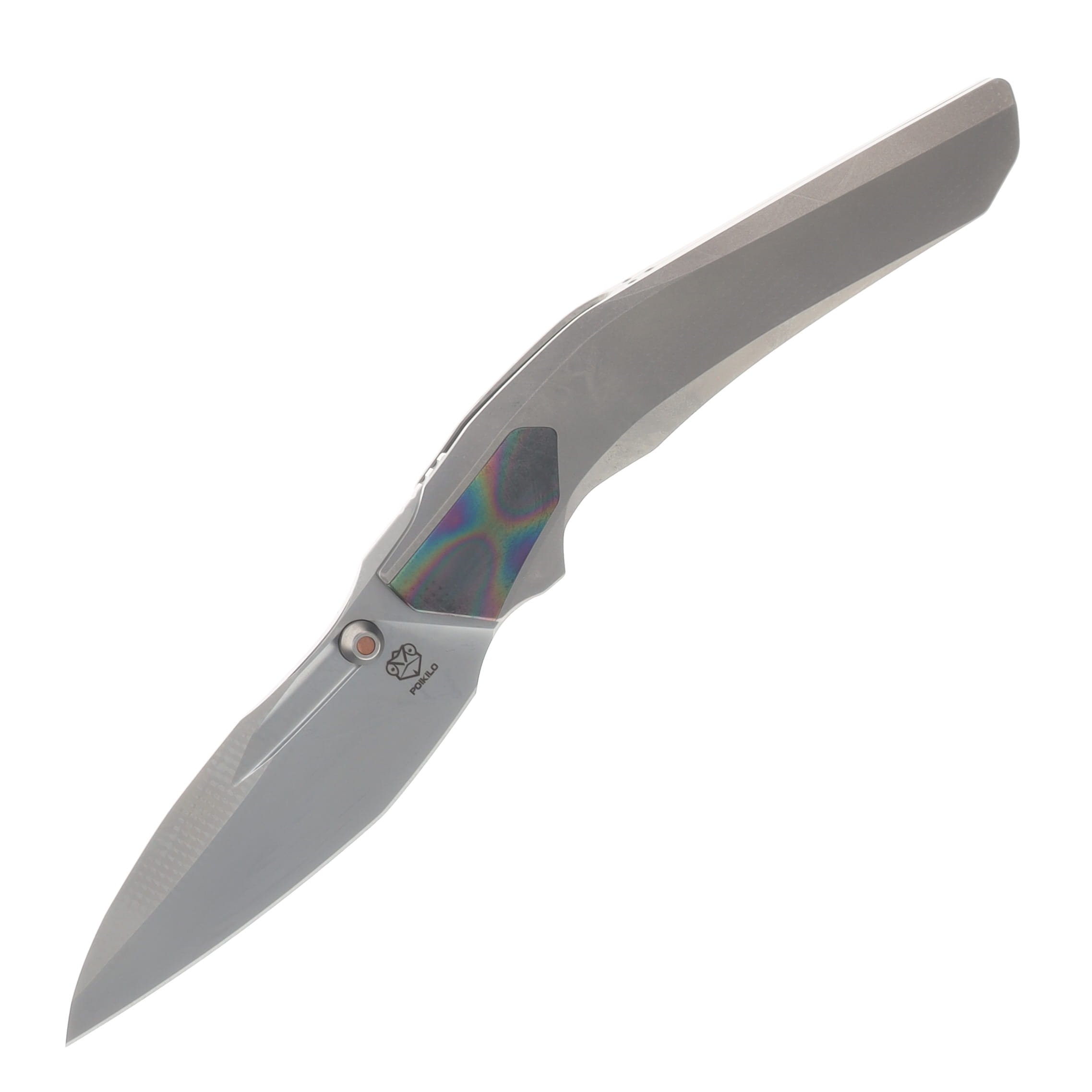 Poikilo Blade x Vulpex Knives Odon Standard PSW Folding Knife W/Zirconium Accents POIBVKODONSPSW View 1