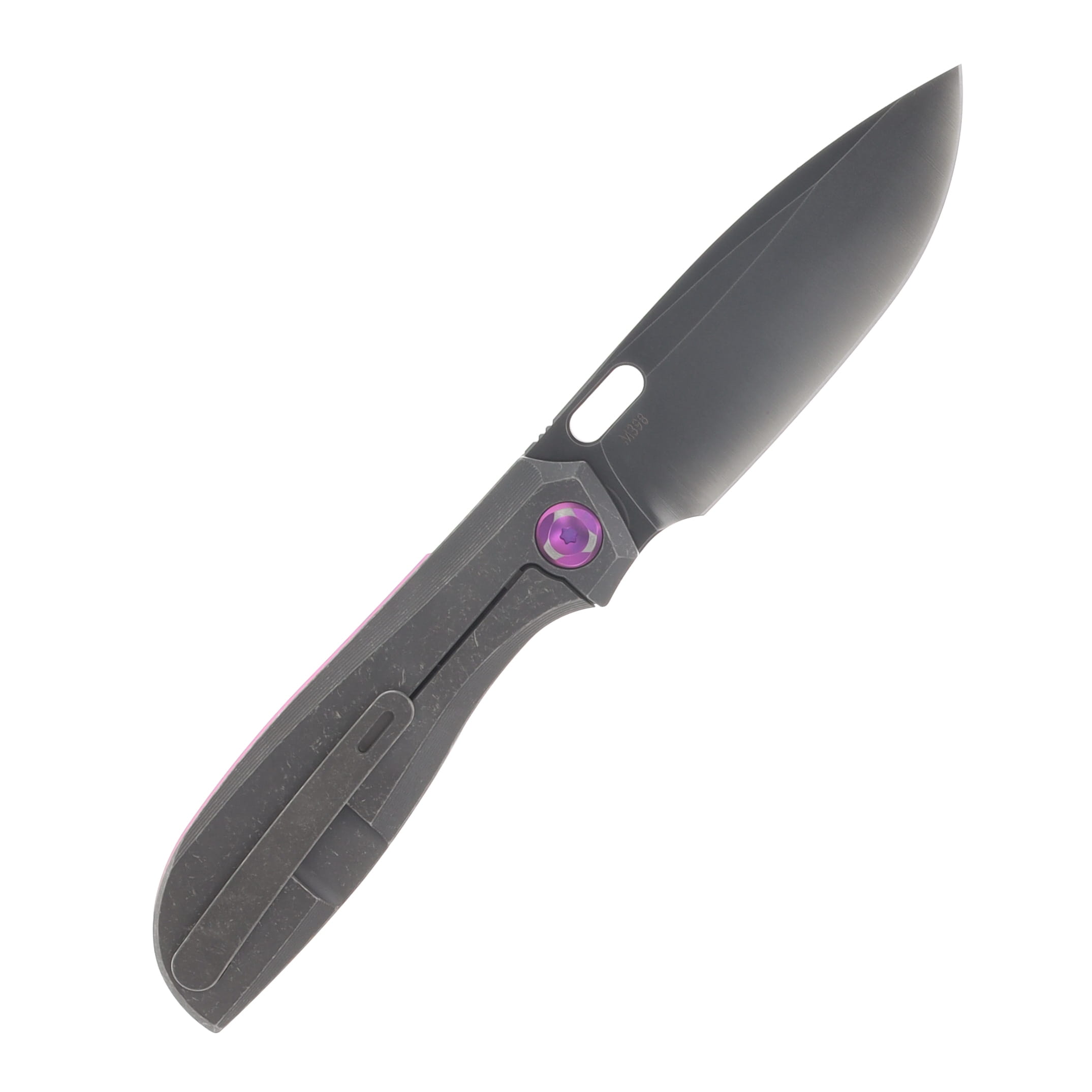 Poikilo Blade Gecko Folding Knife Standard DSW V1 TI Handle M398 Blade POIBGECSDWV1SOLID View 2