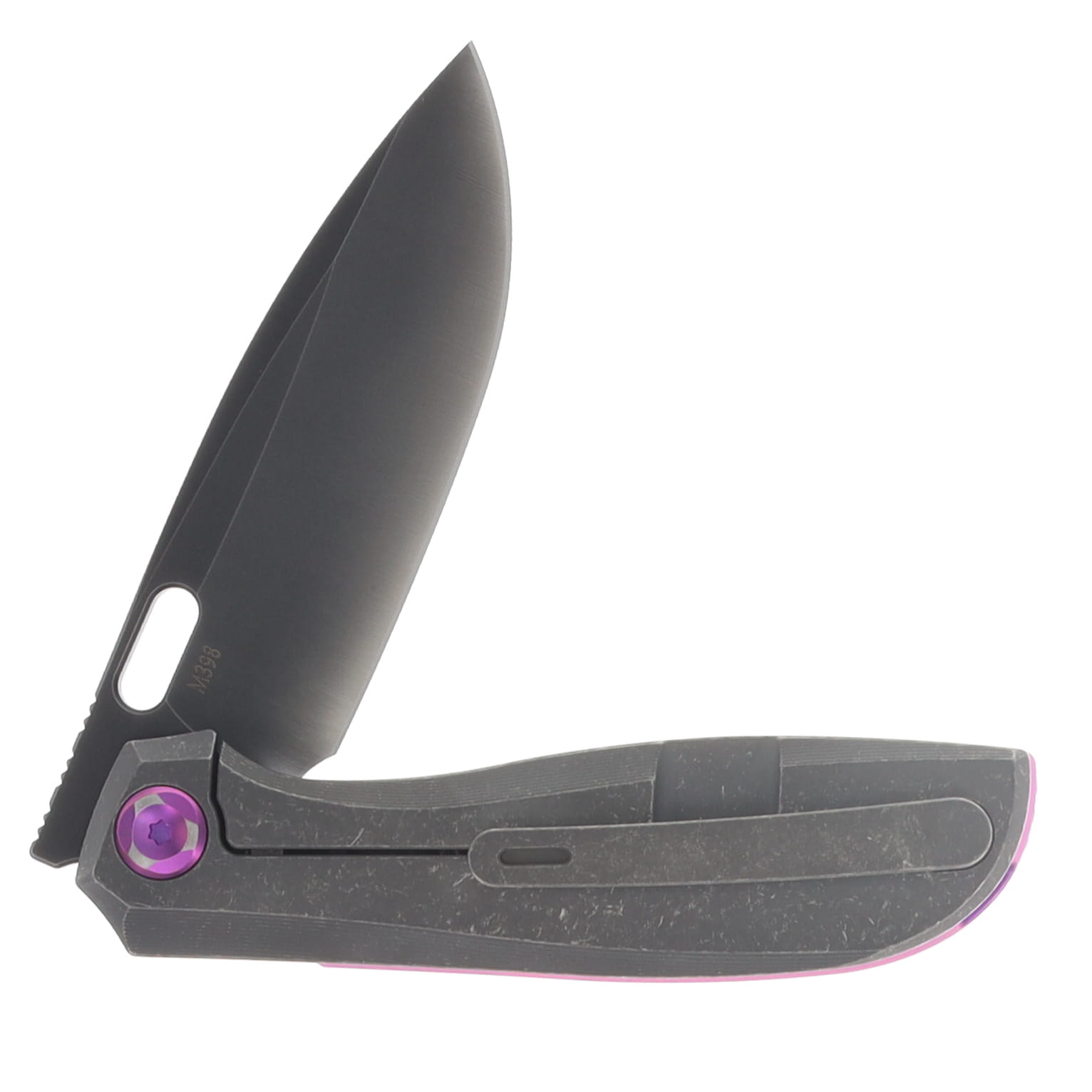 Poikilo Blade Gecko Folding Knife Standard DSW V1 TI Handle M398 Blade POIBGECSDWV1SOLID View 3