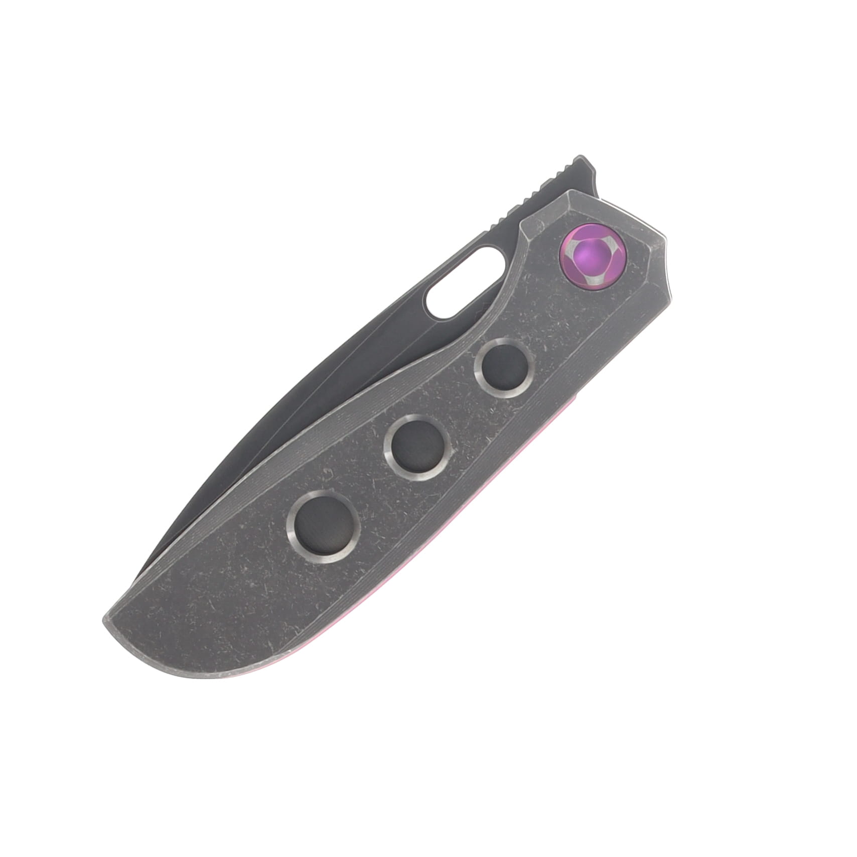Poikilo Blade Gecko Folding Knife Standard DSW V3 TI Handle W/3 Circles M398 POIBGECSDSWV33CIRC View 5
