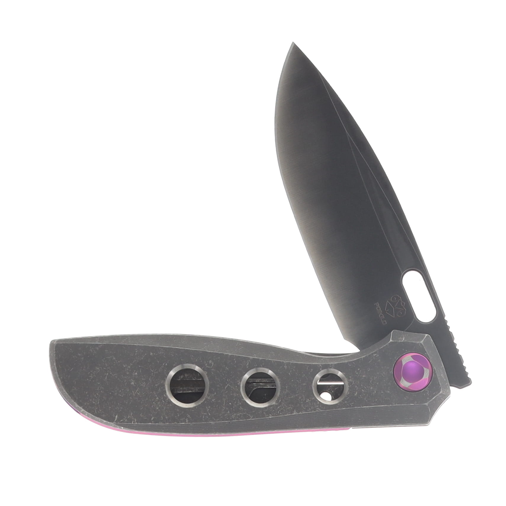 Poikilo Blade Gecko Folding Knife Standard DSW V3 TI Handle W/3 Circles M398 POIBGECSDSWV33CIRC View 3