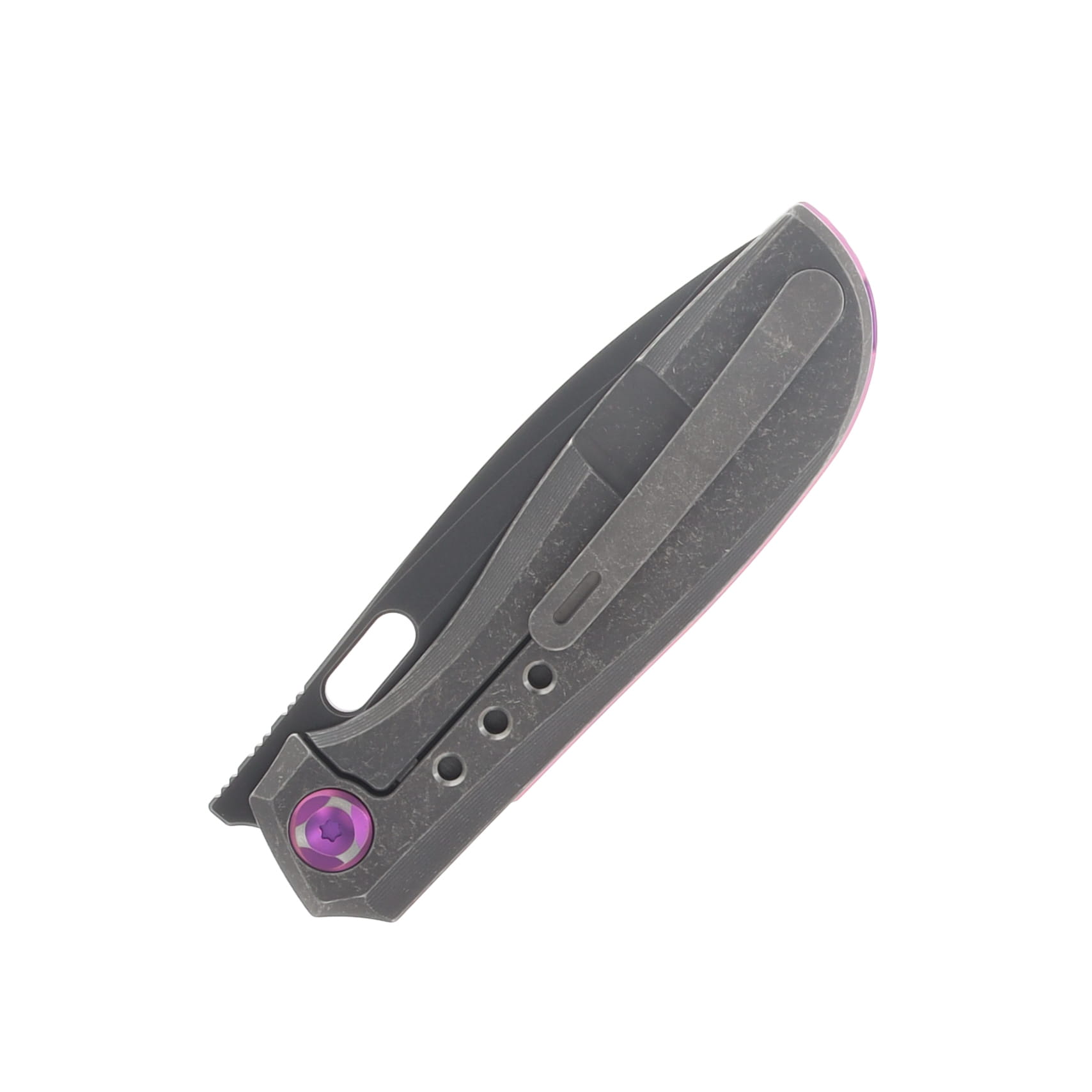 Poikilo Blade Gecko Folding Knife Standard DSW V3 TI Handle W/3 Circles M398 POIBGECSDSWV33CIRC View 6