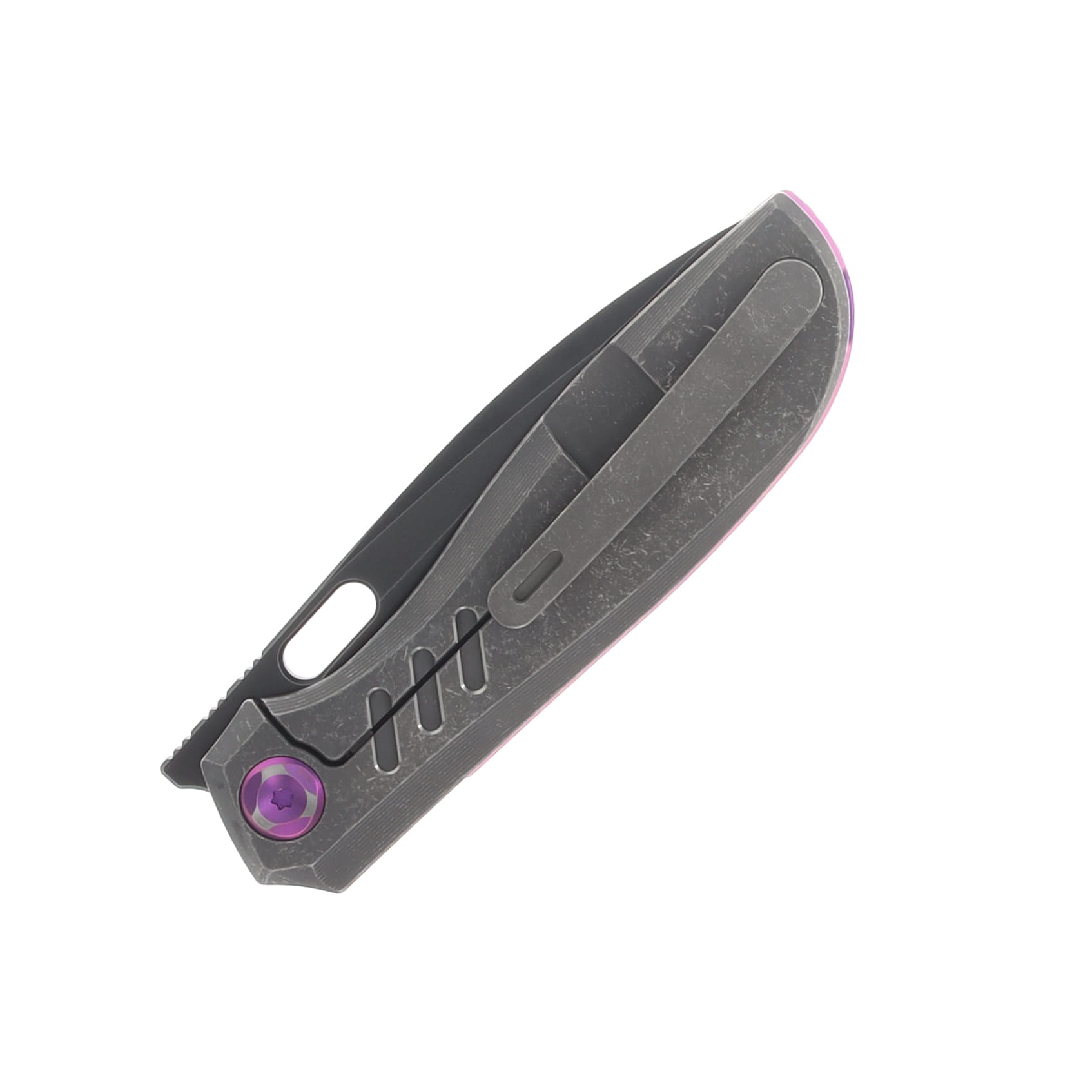 Poikilo Blade Gecko Folding Knife Standard DSW V5 TI Handle W/5 Slots M398 Blade POIBGECSDSWV55SLT View 6